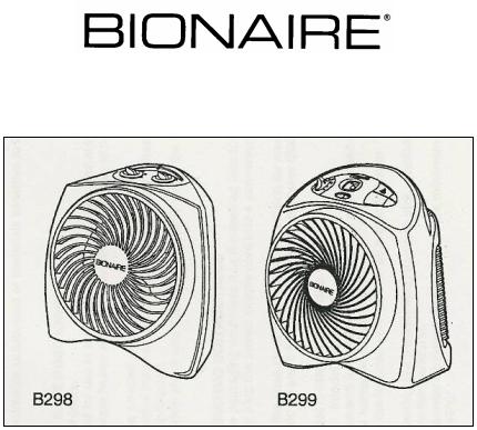Bionaire B299 Manual