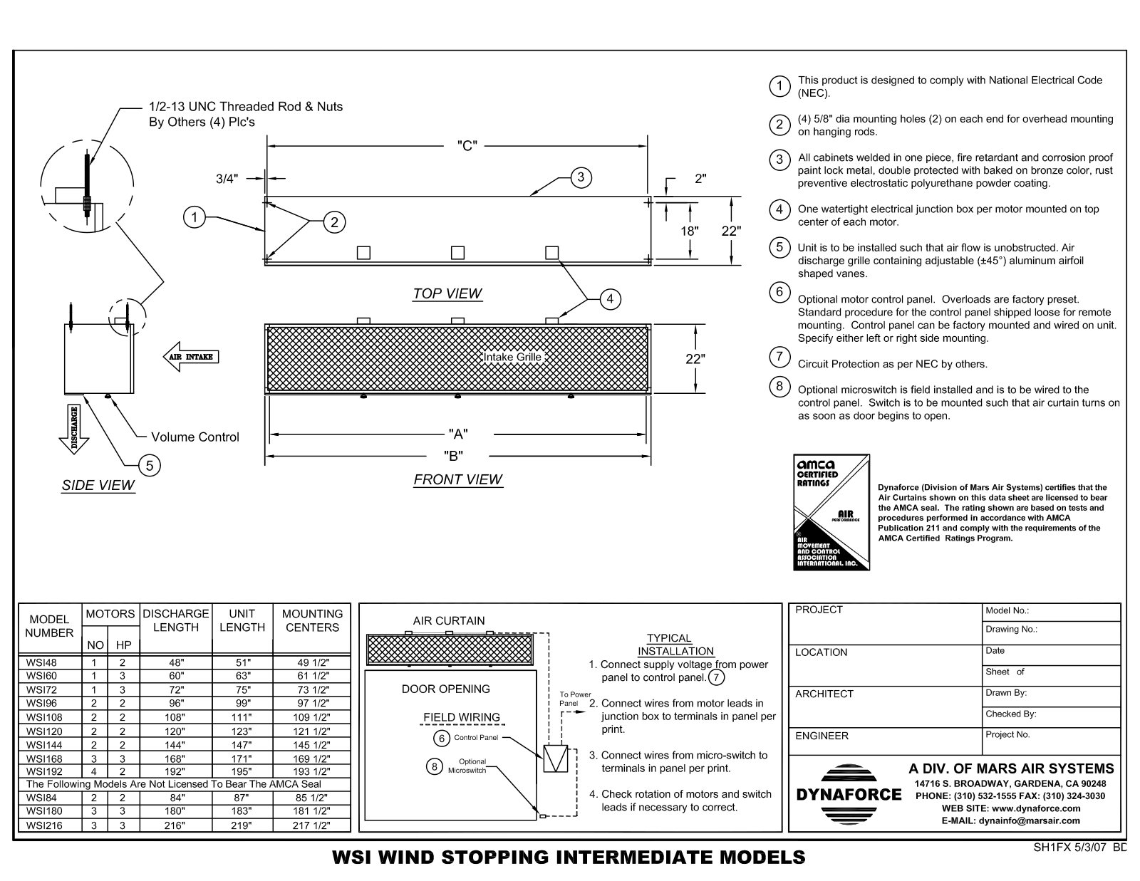 Mars Air WS-108 User Manual