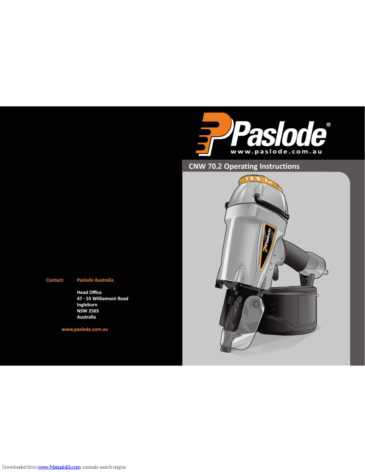 Paslode CNW 70.2 Operating Instructions Manual