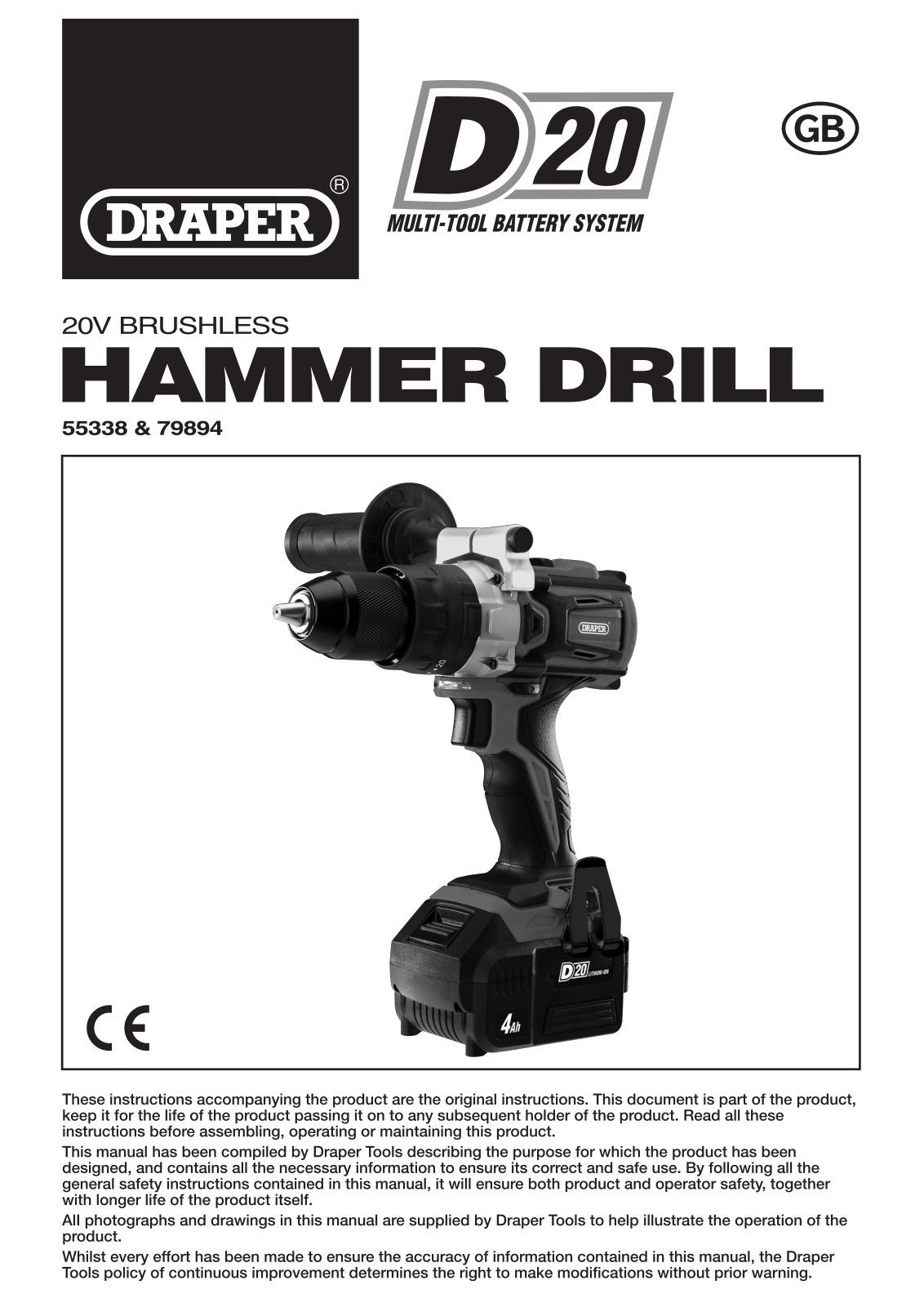 Draper D20CD60, D20CD60SET User guide - ManualMachine.com