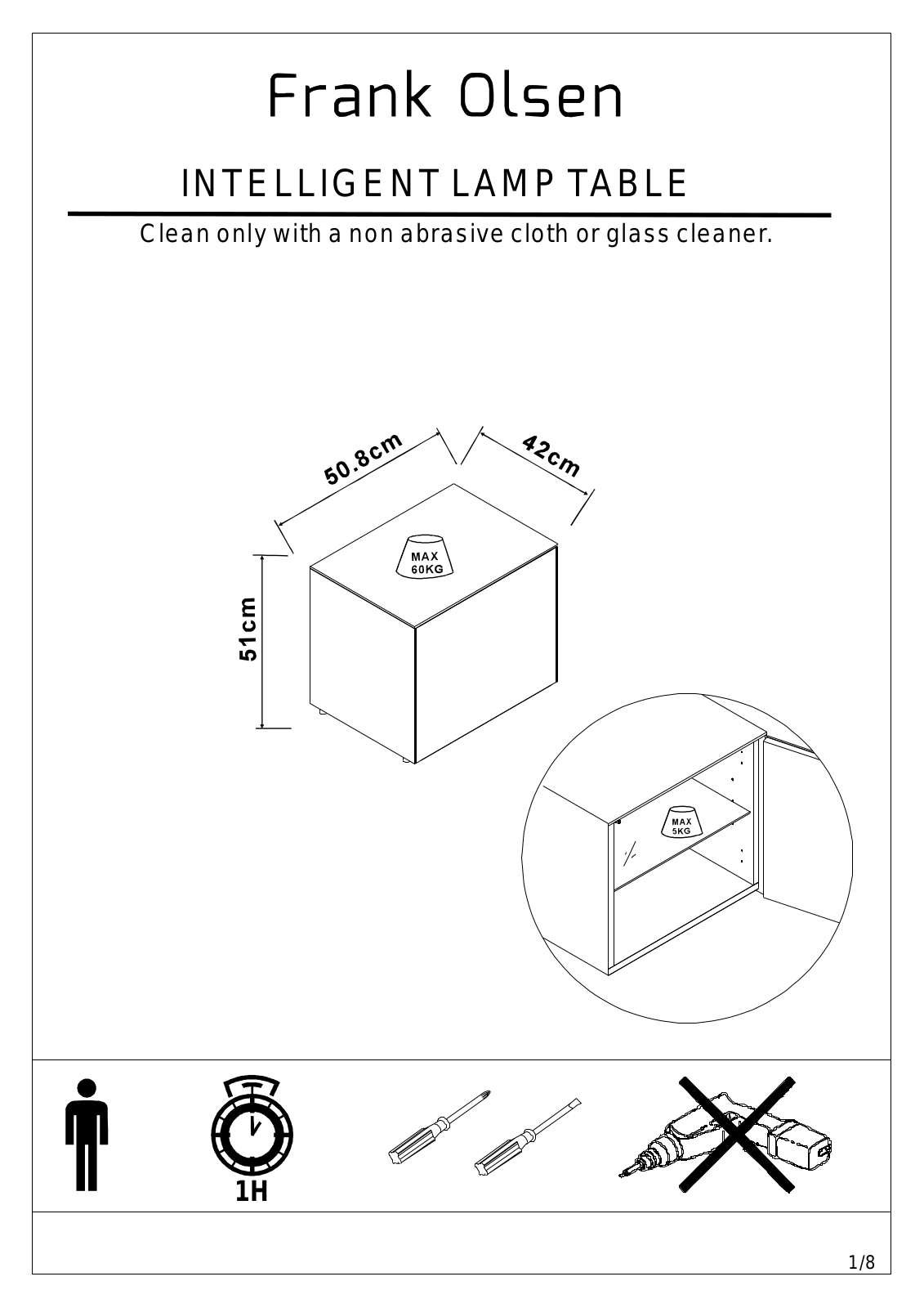 Frank Olsen INTELLIGENT LAMP TABLE Quick Start Manual