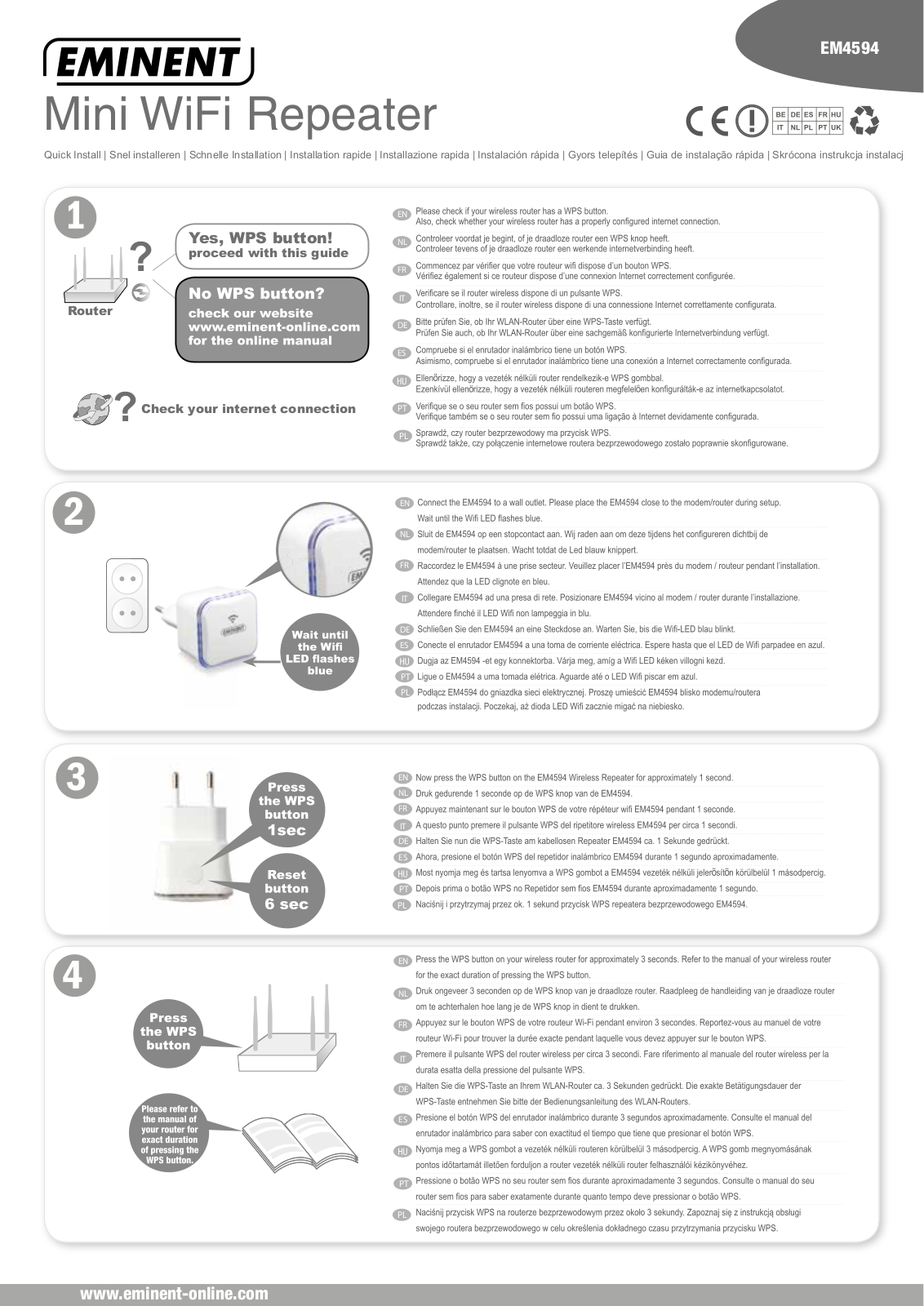 Eminent EM4595 Quick Install Guide