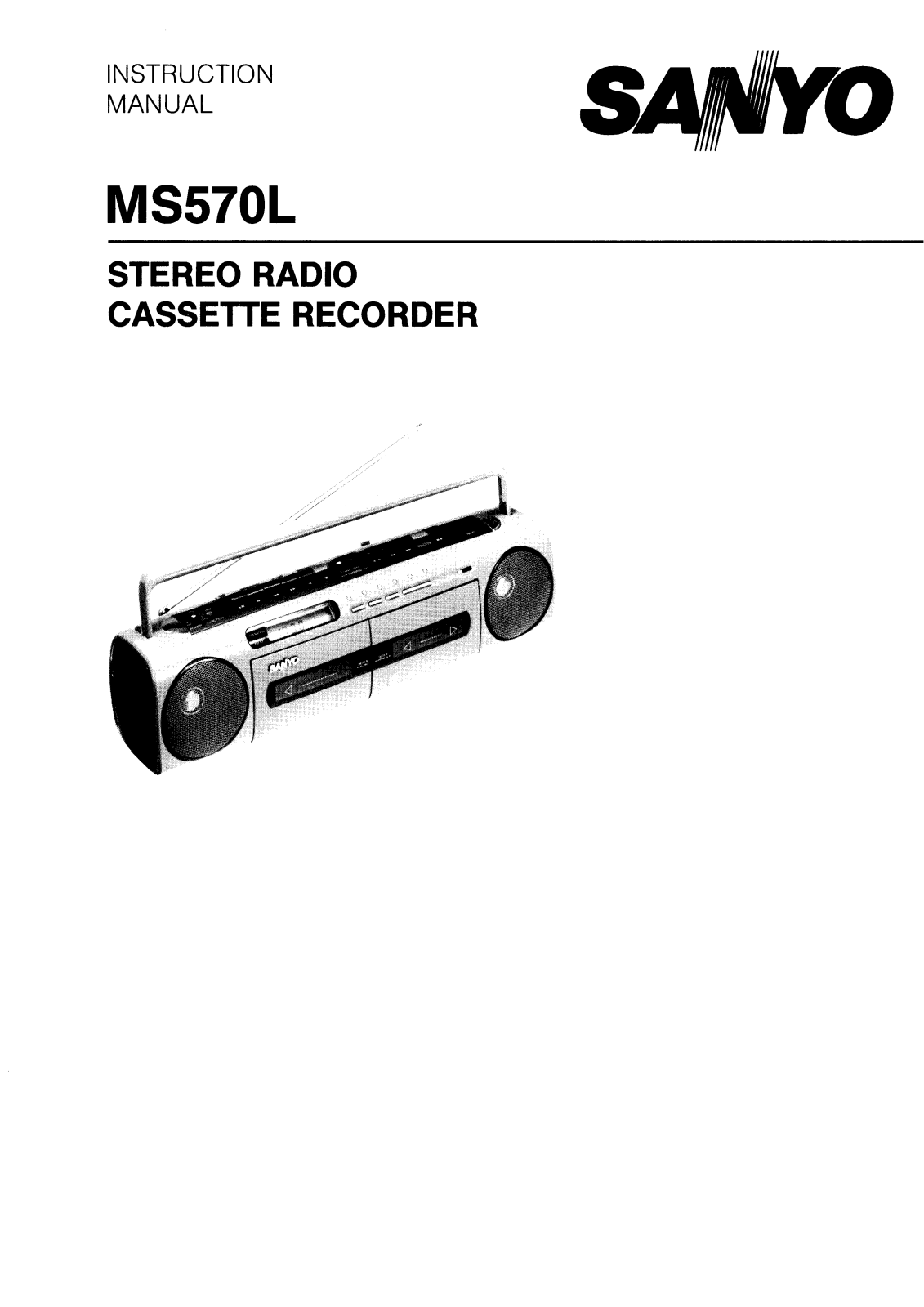 Sanyo MS570L Instruction Manual