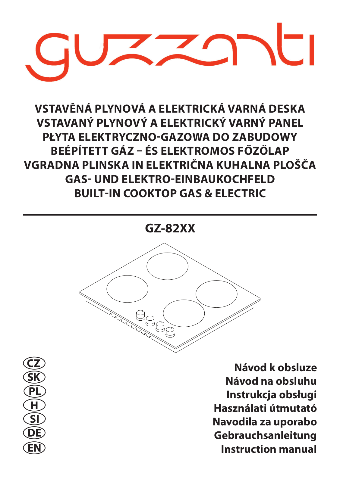 Guzzanti GZ 8201, GZ 8202, GZ 8203, GZ 8204, GZ 8205 User Manual