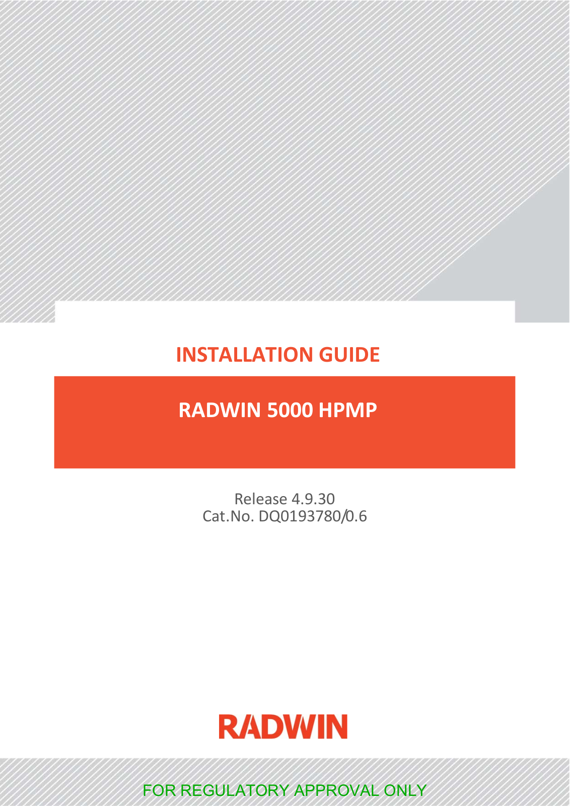 Radwin JETDB5X3X User Manual