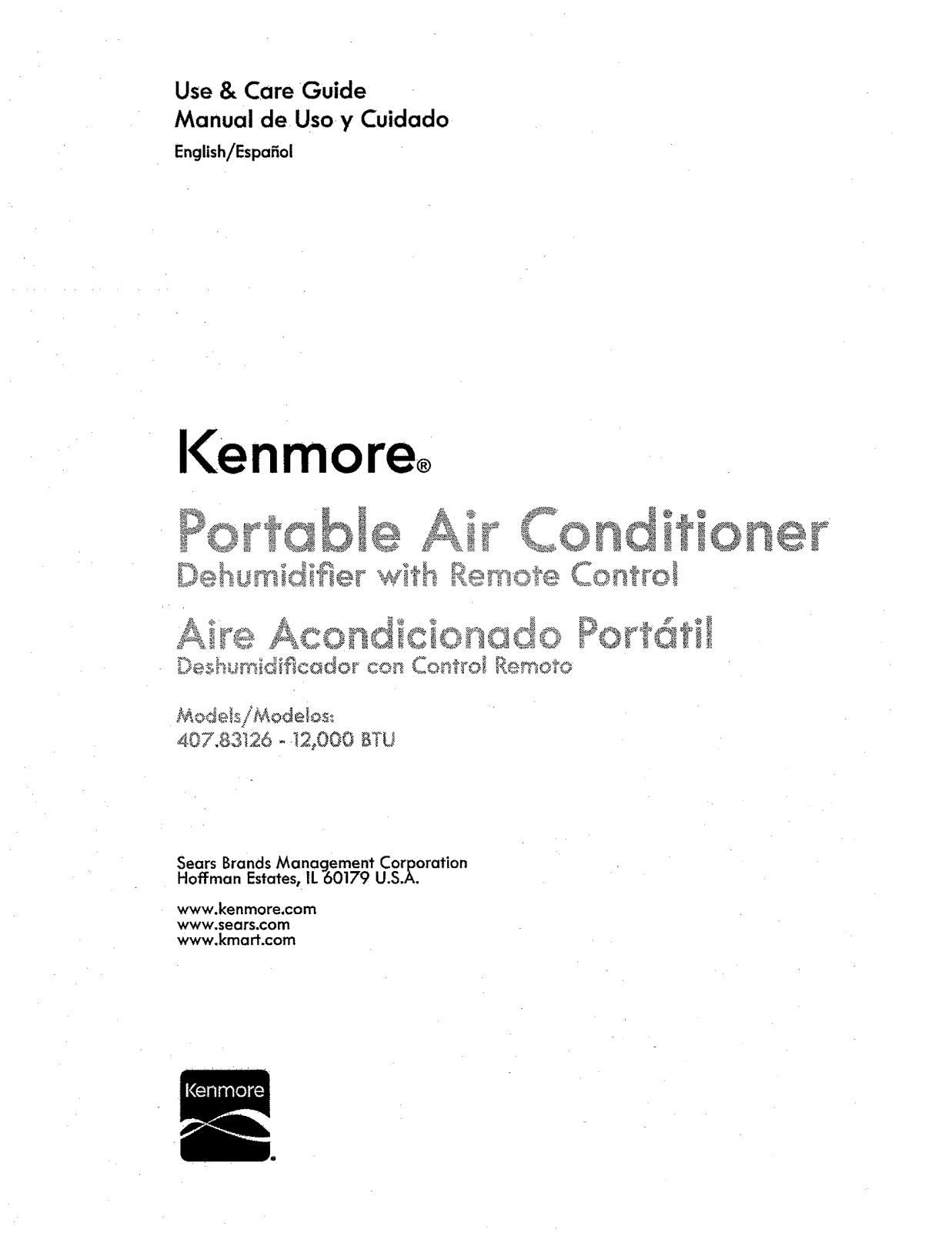 Kenmore 40783126310 Owner’s Manual