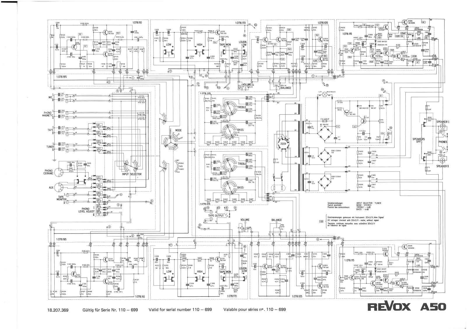 Revox A50, A78 User Manual