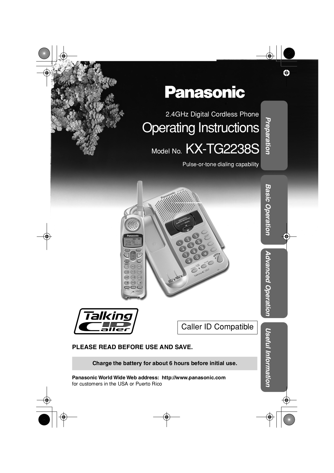 Panasonic KX-TG2238S User Manual