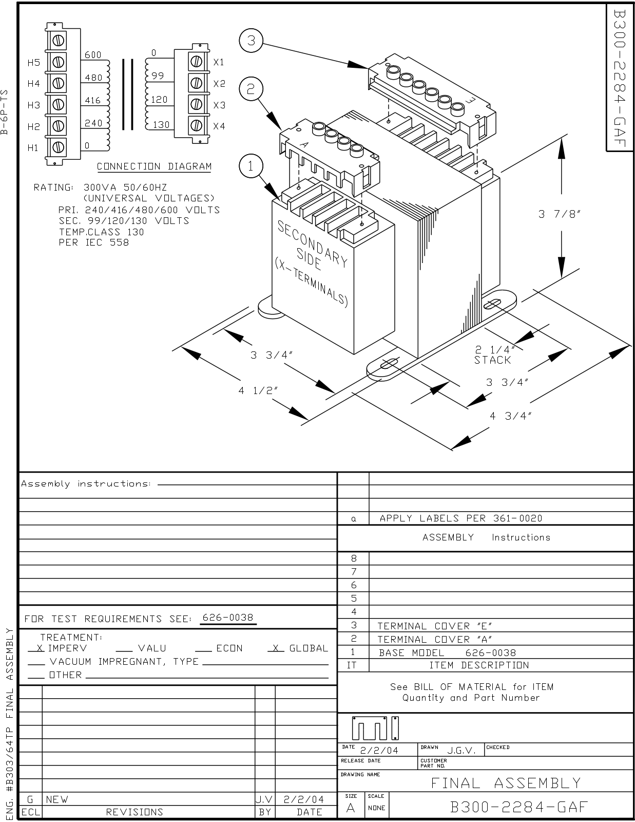 Micron Industries B300-2284-GAF Specification Sheet