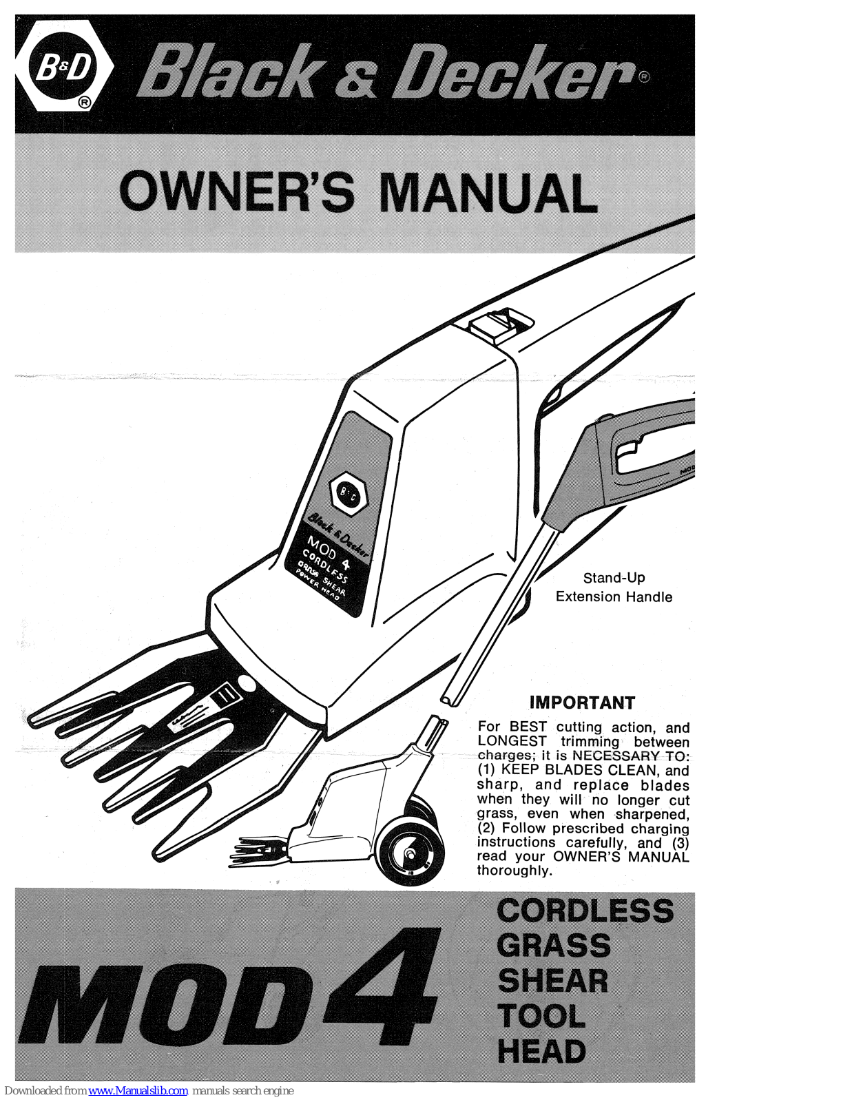 Black & Decker MOD4 Owner's Manual