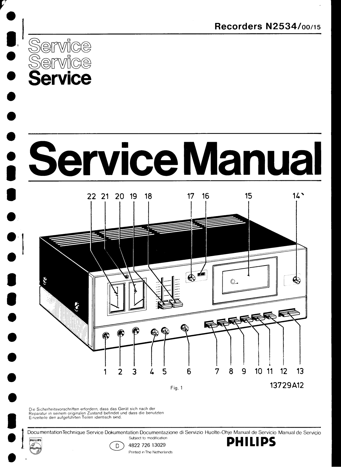 Philips N-2534 Service manual