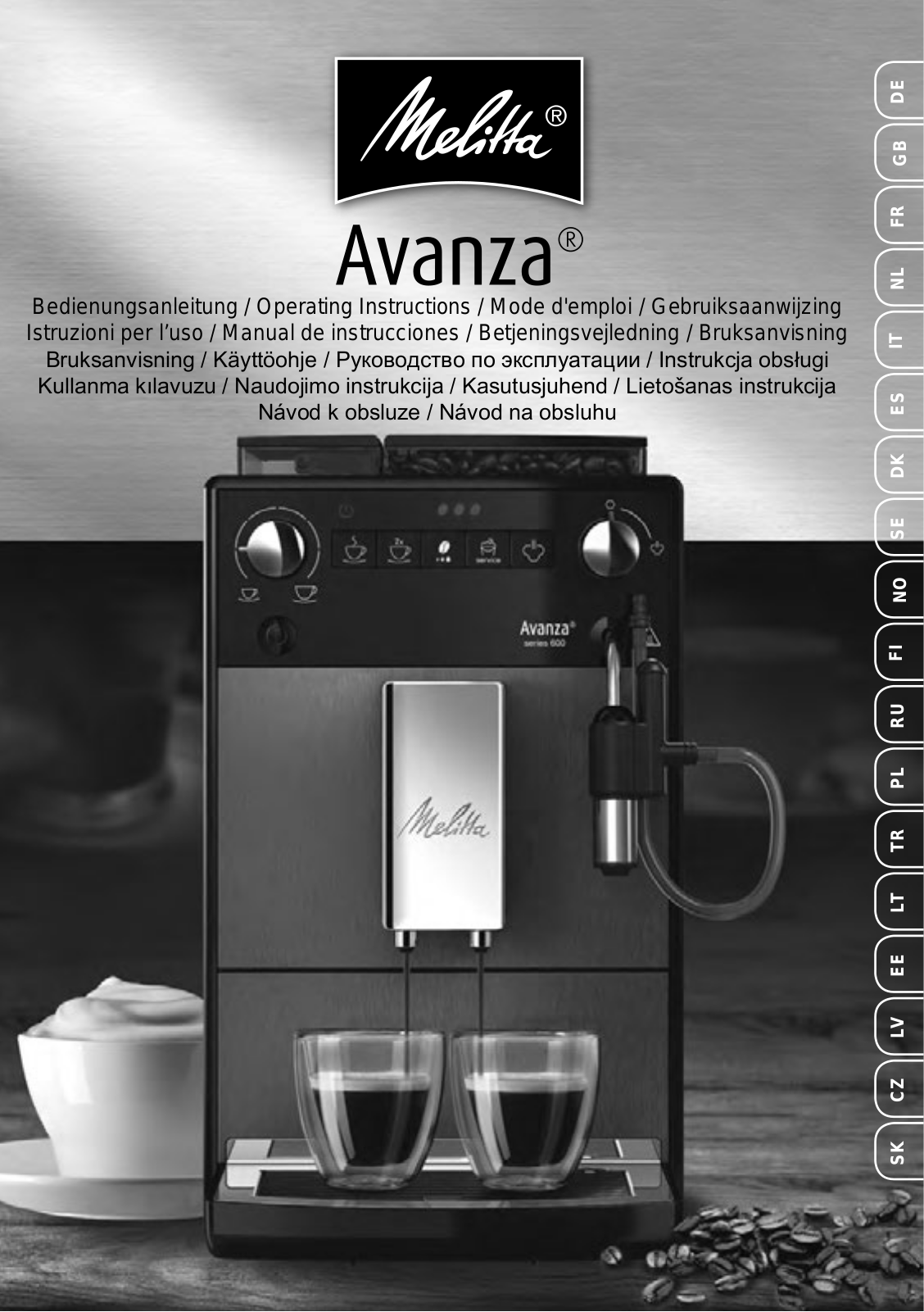 Melitta Avanza 600 User Manual