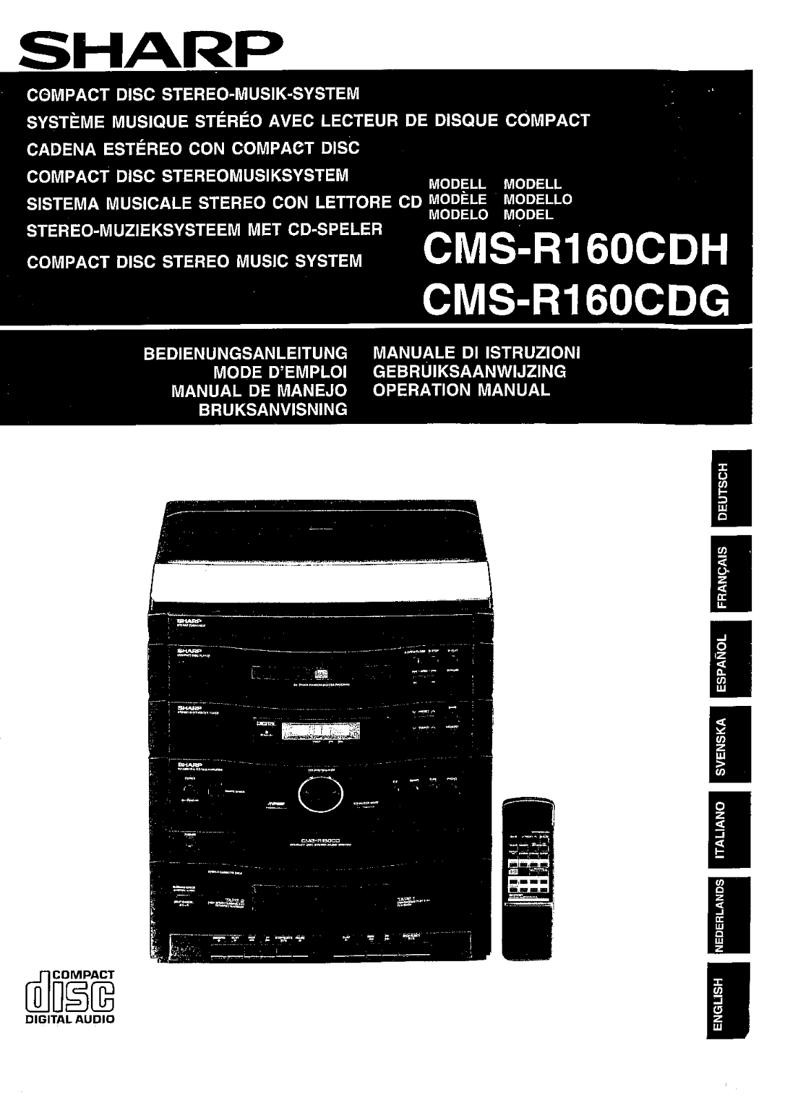 Sharp CMS-R160CDH, CMS-R160CDG User Manual