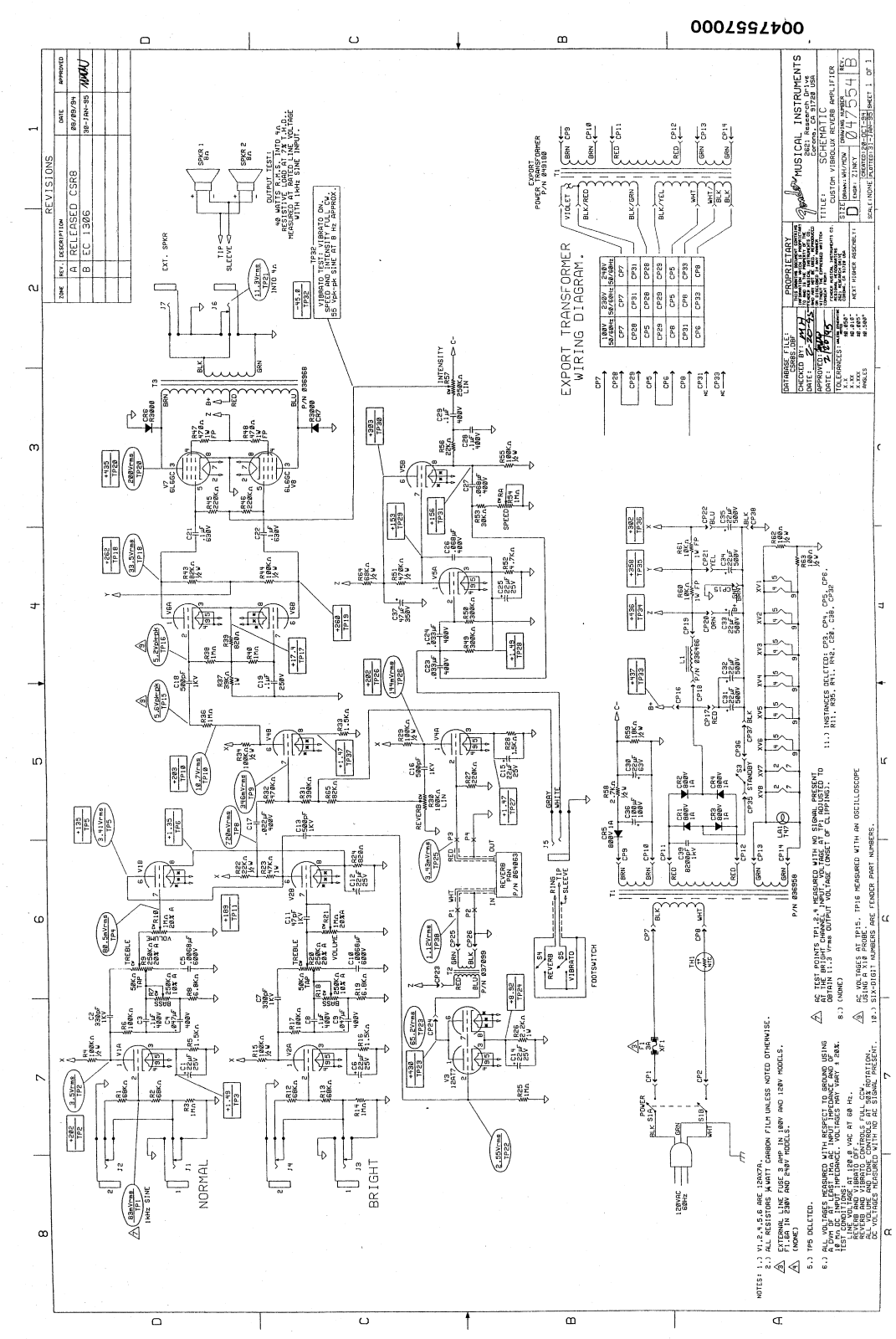 Fender custom schematic