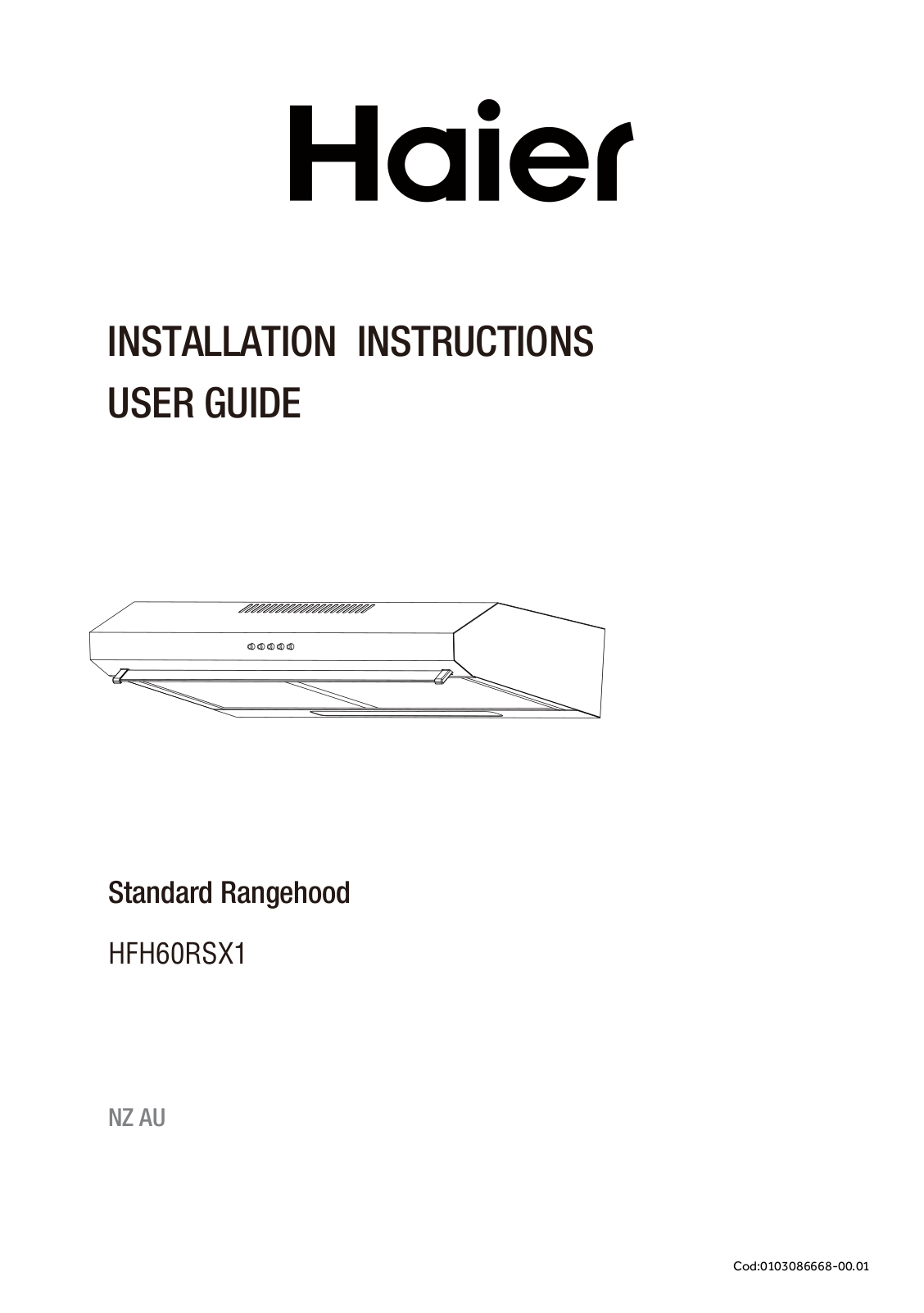 Haier HFH60RSX1 User Manual