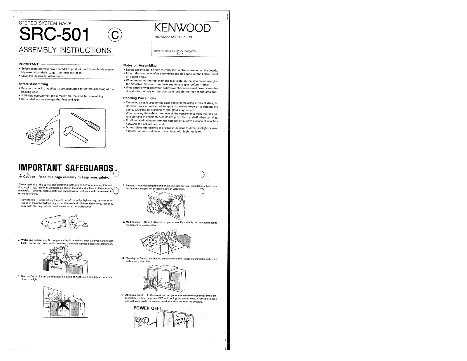 Kenwood SRC-501 Instruction Manual