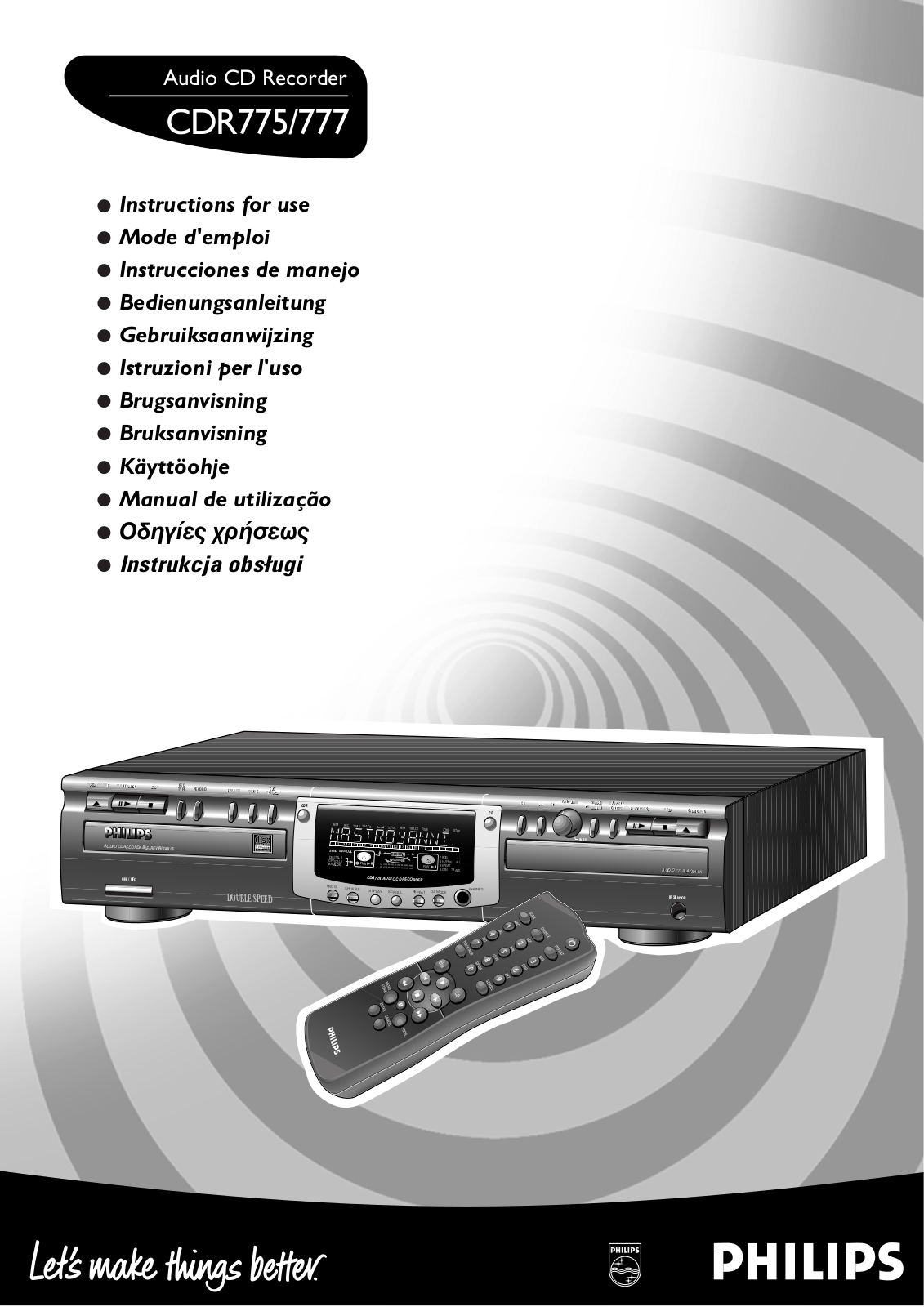 Philips CDR777/00S, CDR775BK, CDR775/00C, CDR775/00 User Manual