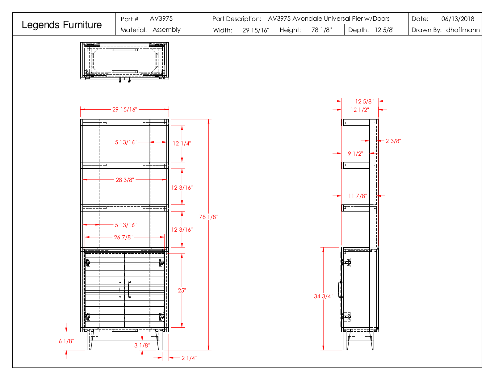 Legends Furniture AV3975 Specifications