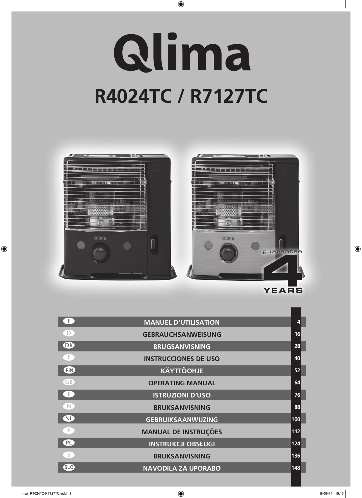 Qlima R4024TC User Manual