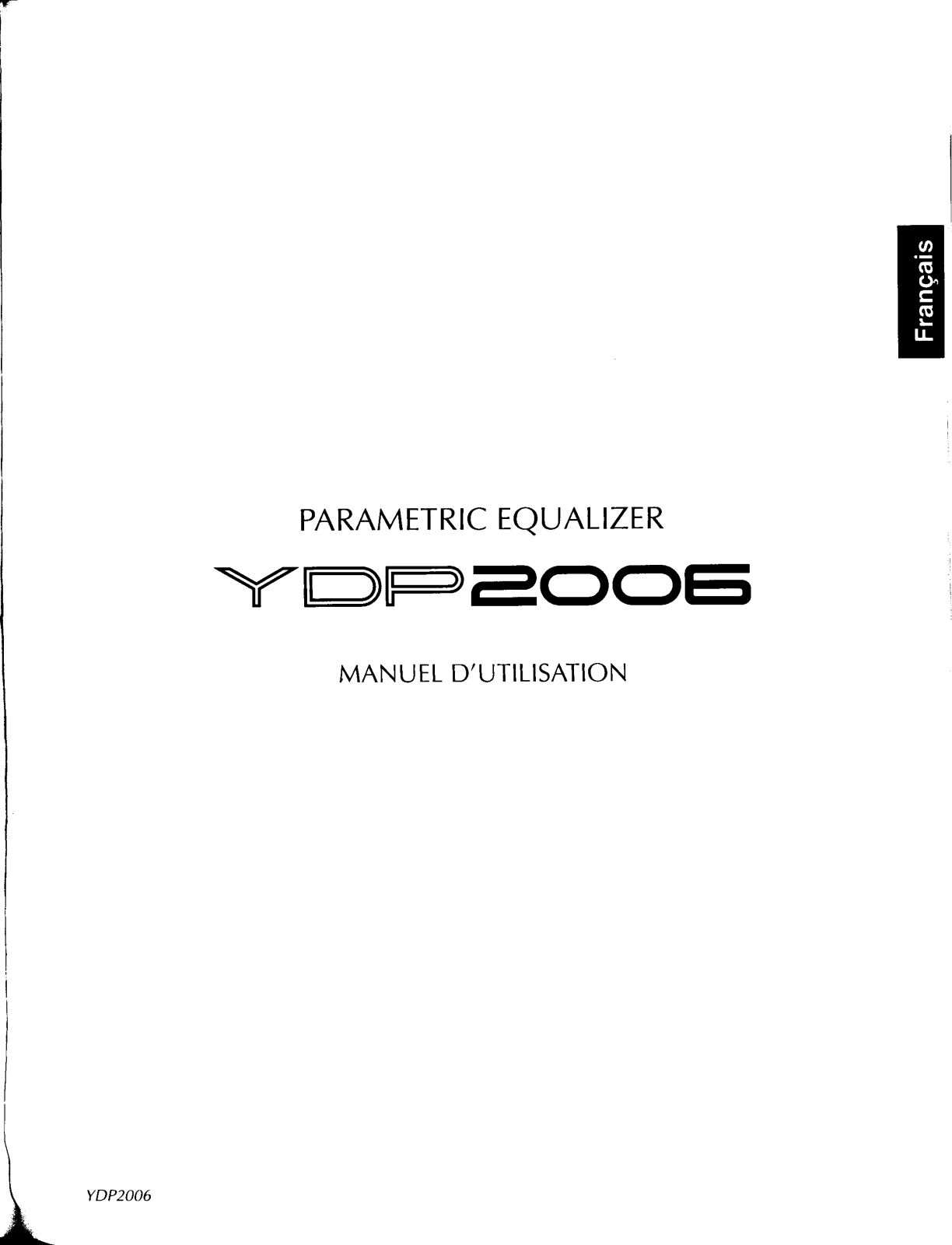 Yamaha YDP-2006 Owner's Manual