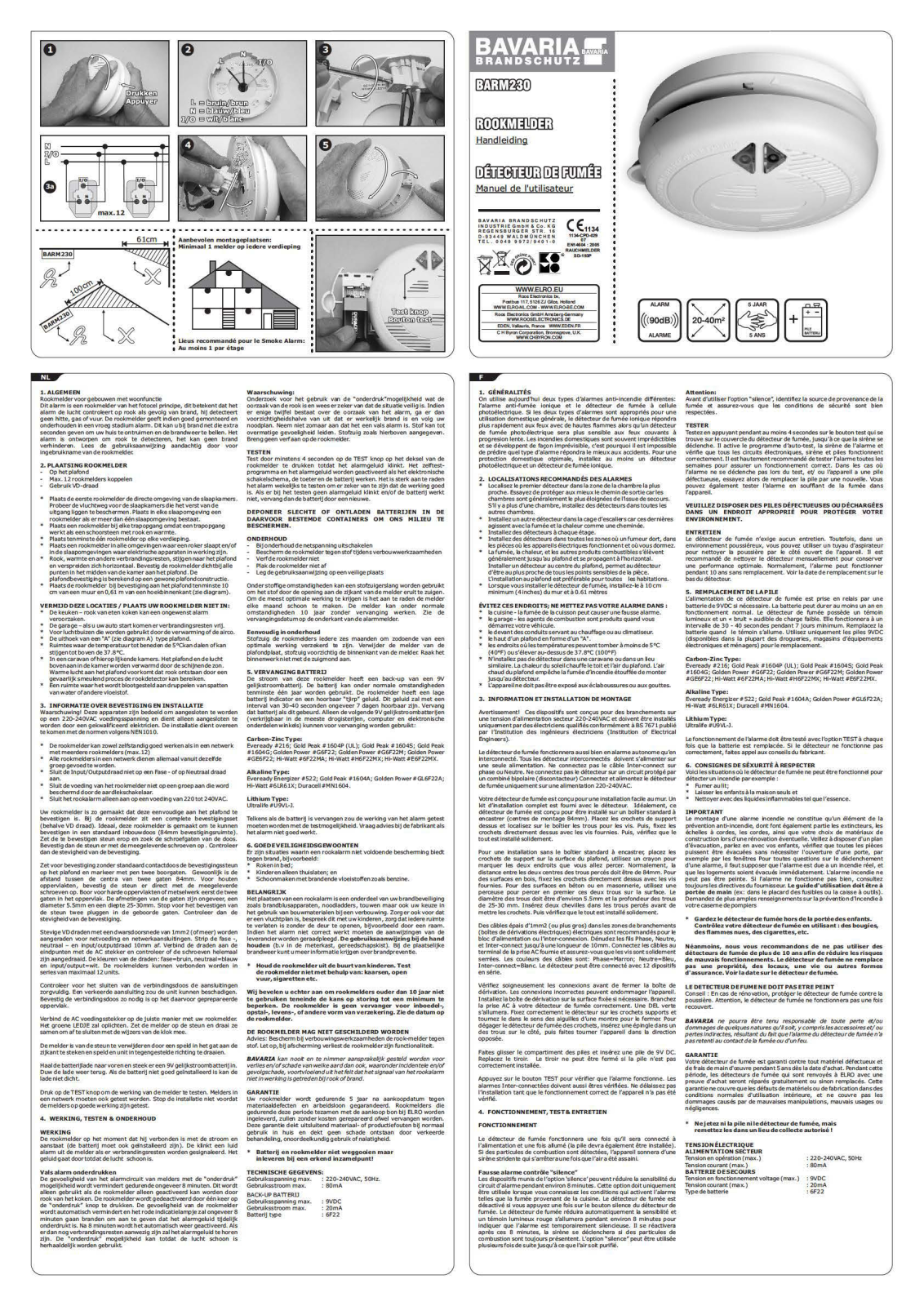 Bavaria Brandschutz BARM230 Operation Manual