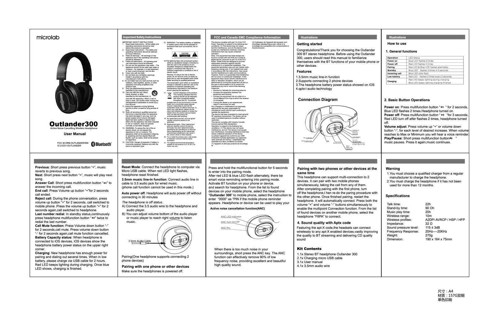 Microlab Electronics OUTLANDER300 User Manual