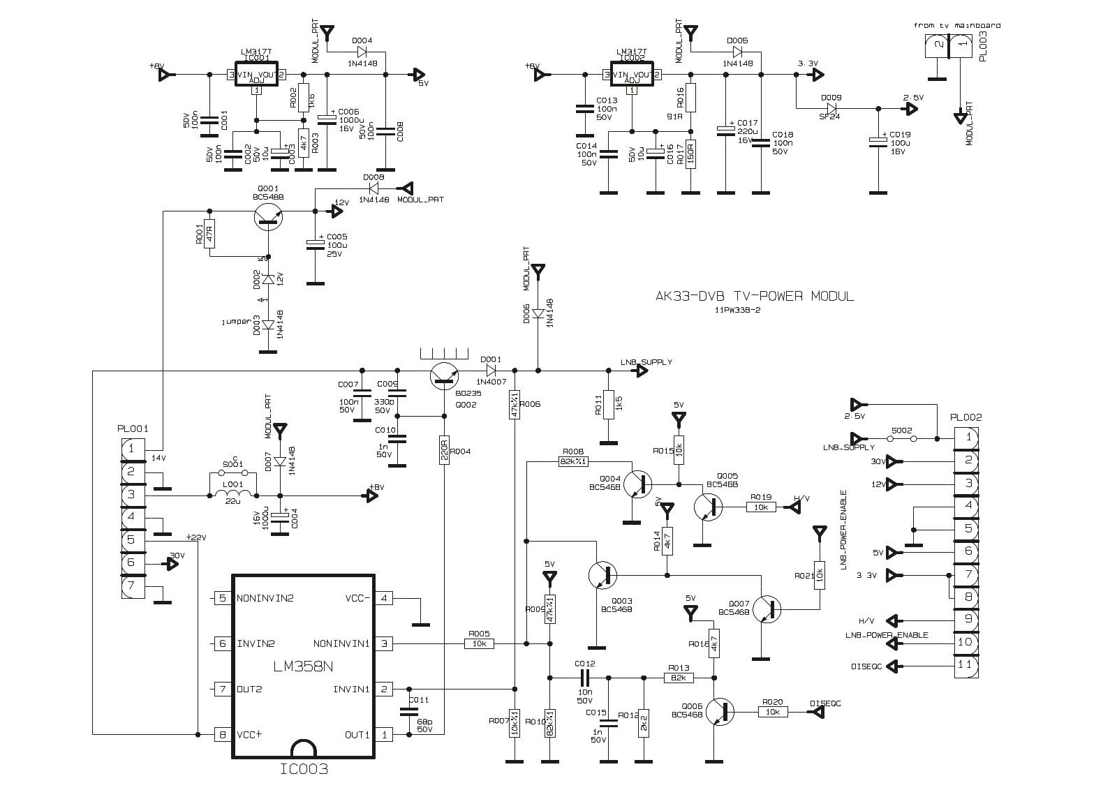 VESTEL AK33 Schematics power