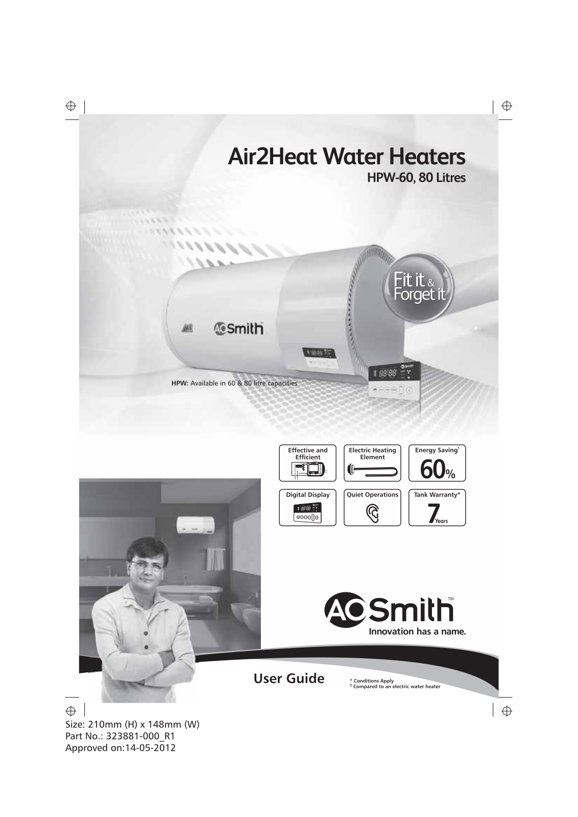 Ao Smith HPW-80, HPW-60 User Manual