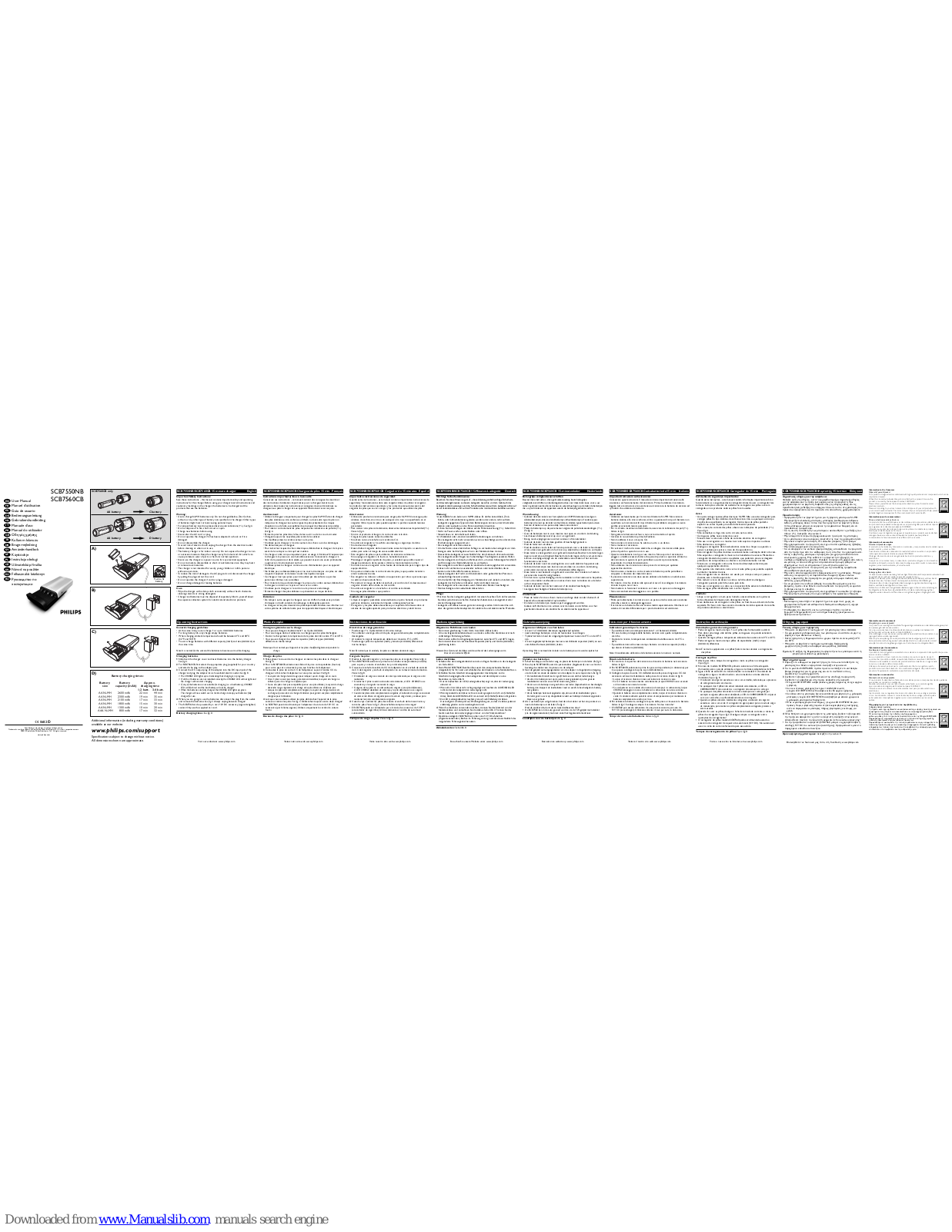 Philips SCB7560CB/05, SCB7560CB/12, SCB7550NB/12, MultiLife SCB7550NB, MultiLife SCB7560CB User Manual