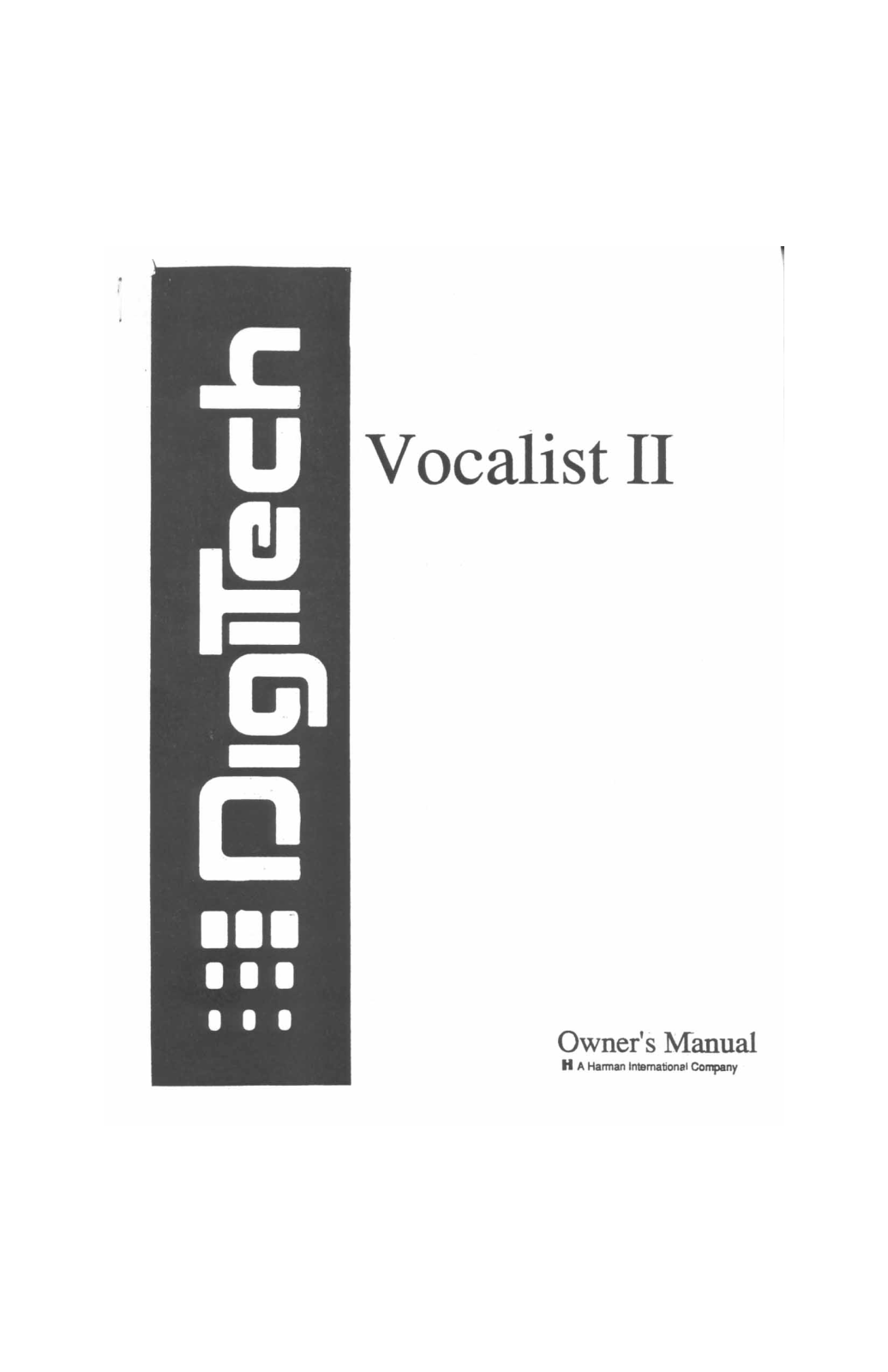 Digitech VOCALIST II User Manual