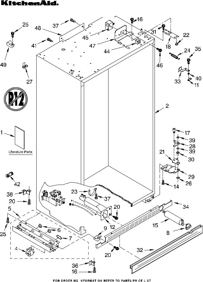 KitchenAid KSSC48QKS02 Parts List