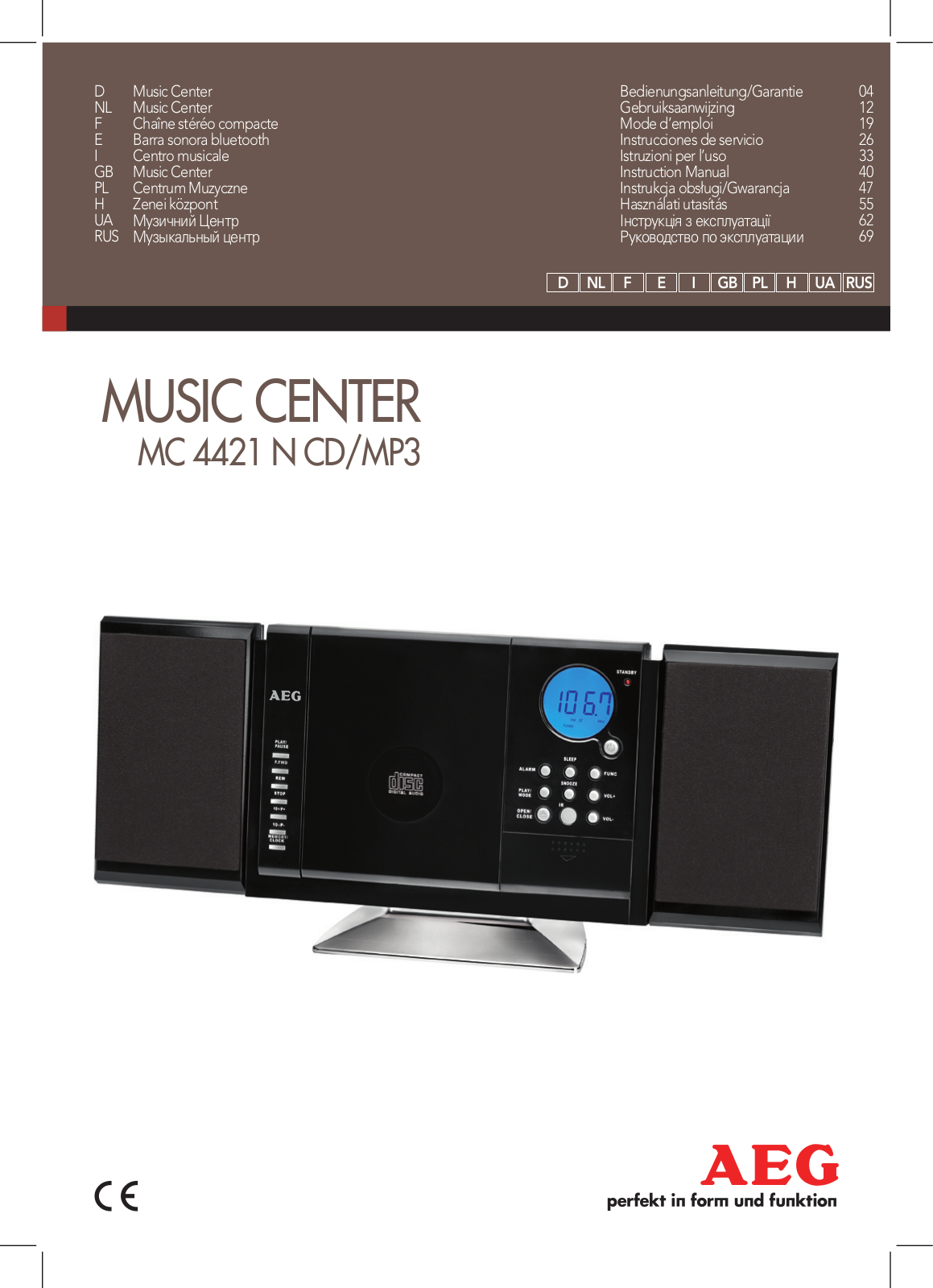 AEG MC 4421 CD-MP3 N User Manual