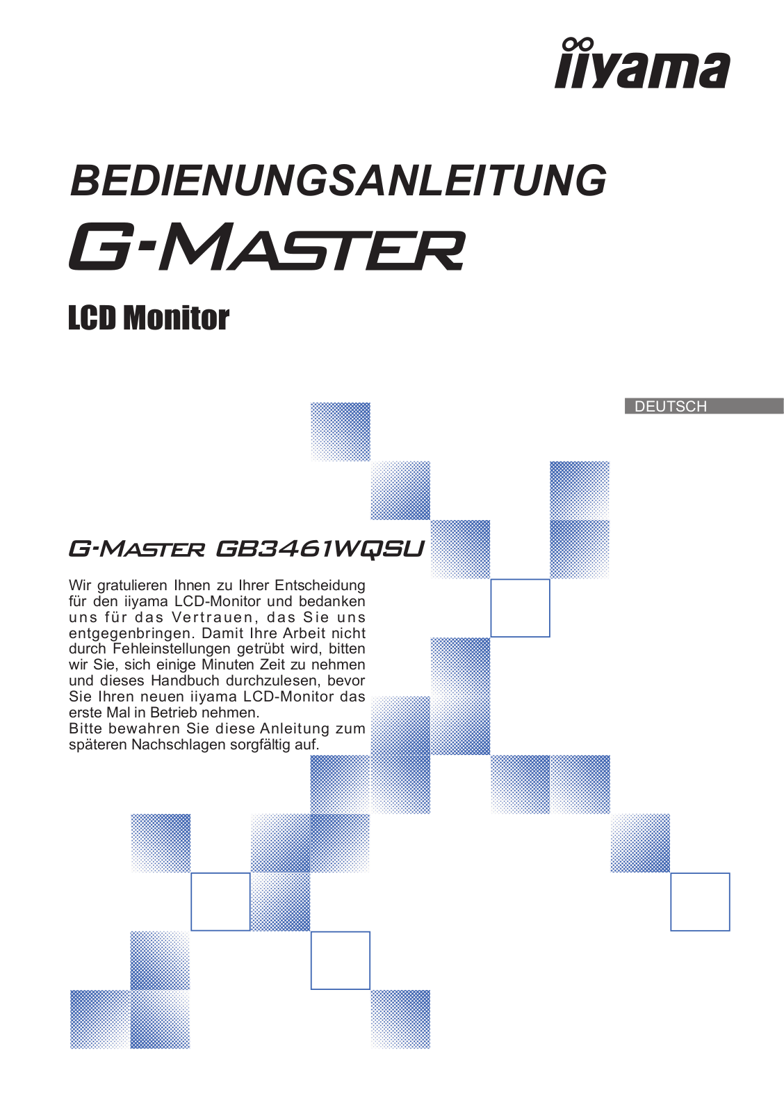 iiyama G-Master GB3461WQSU-B1 User Manual