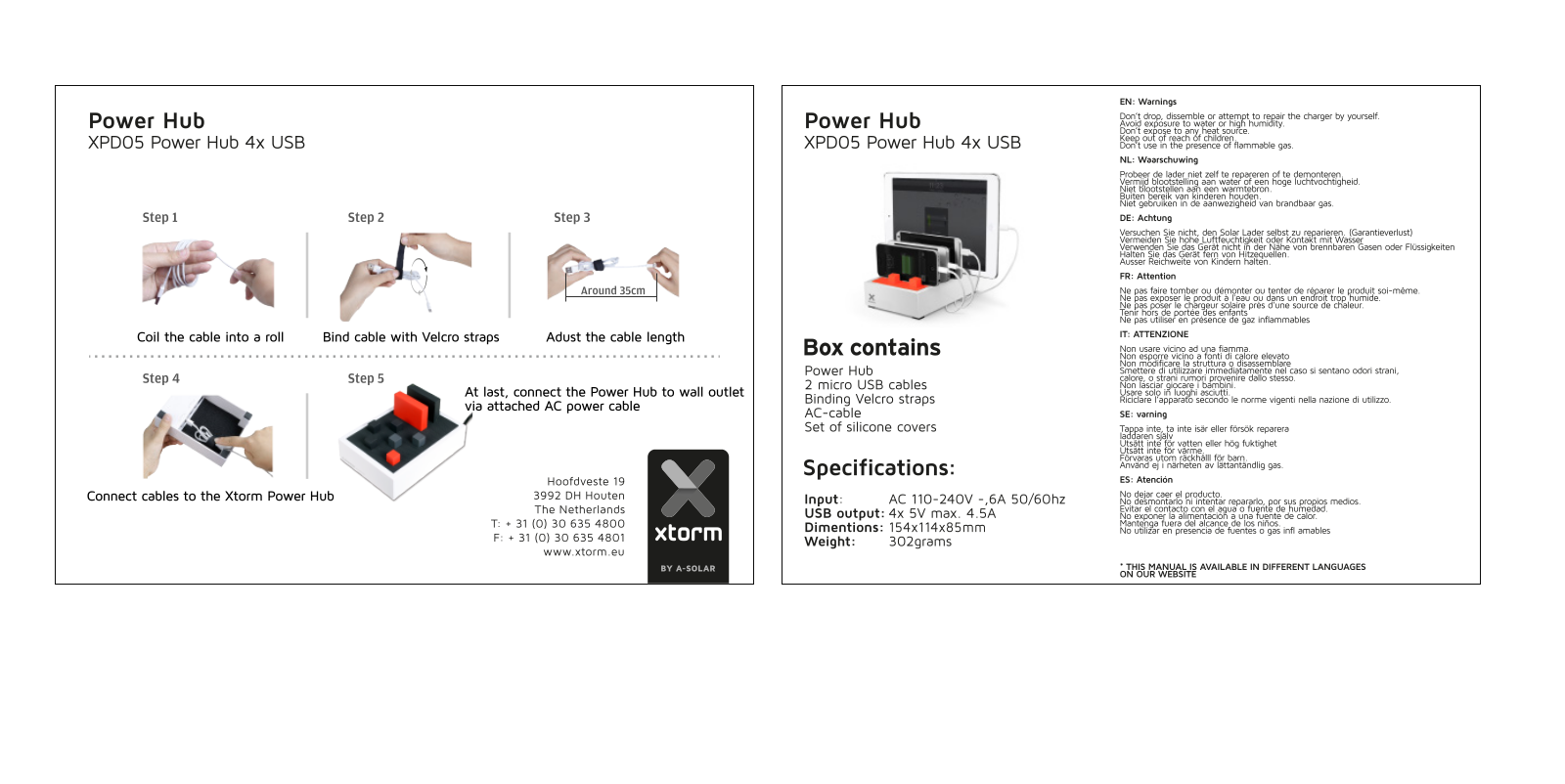 Xtorm XPD05 User guide