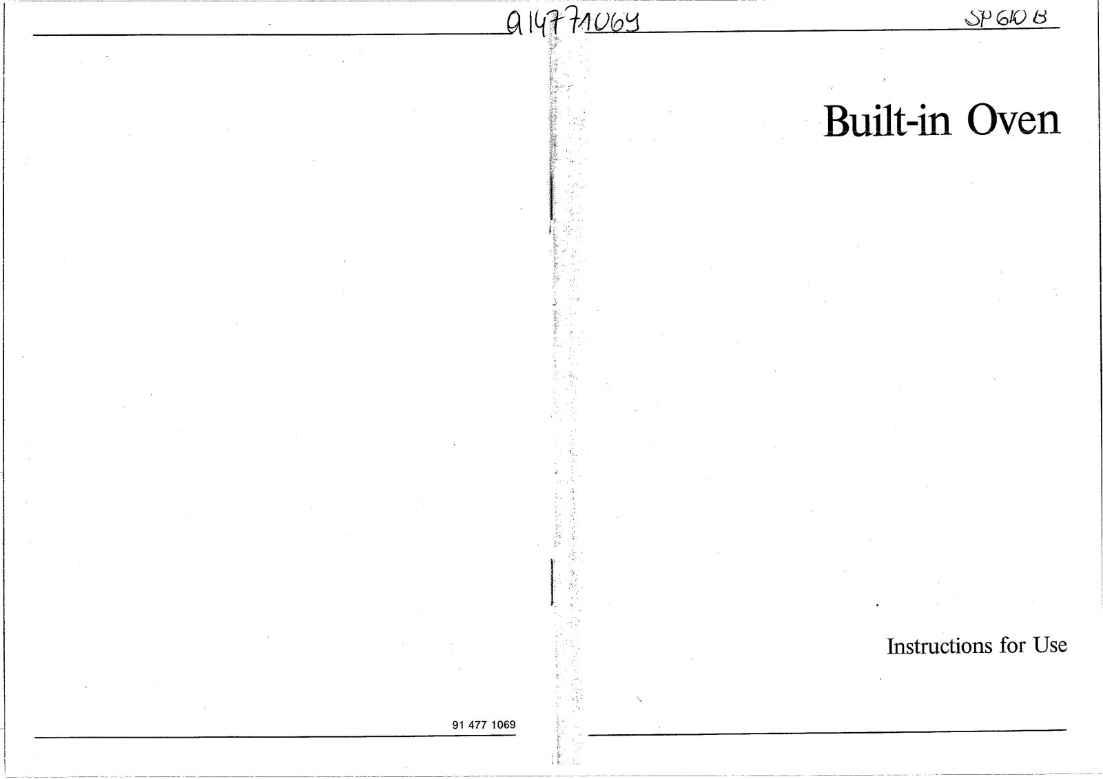 Smeg SP610B User Manual