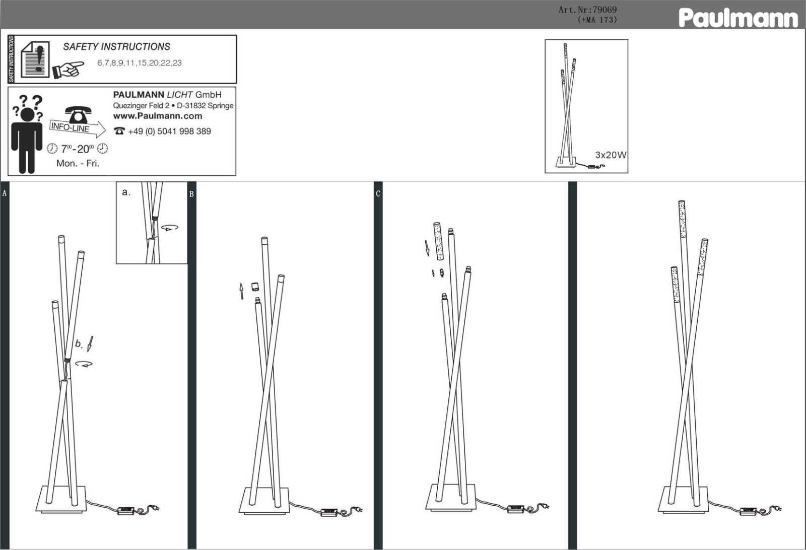 Paulmann 79069 Safety instructions - ManualMachine.com