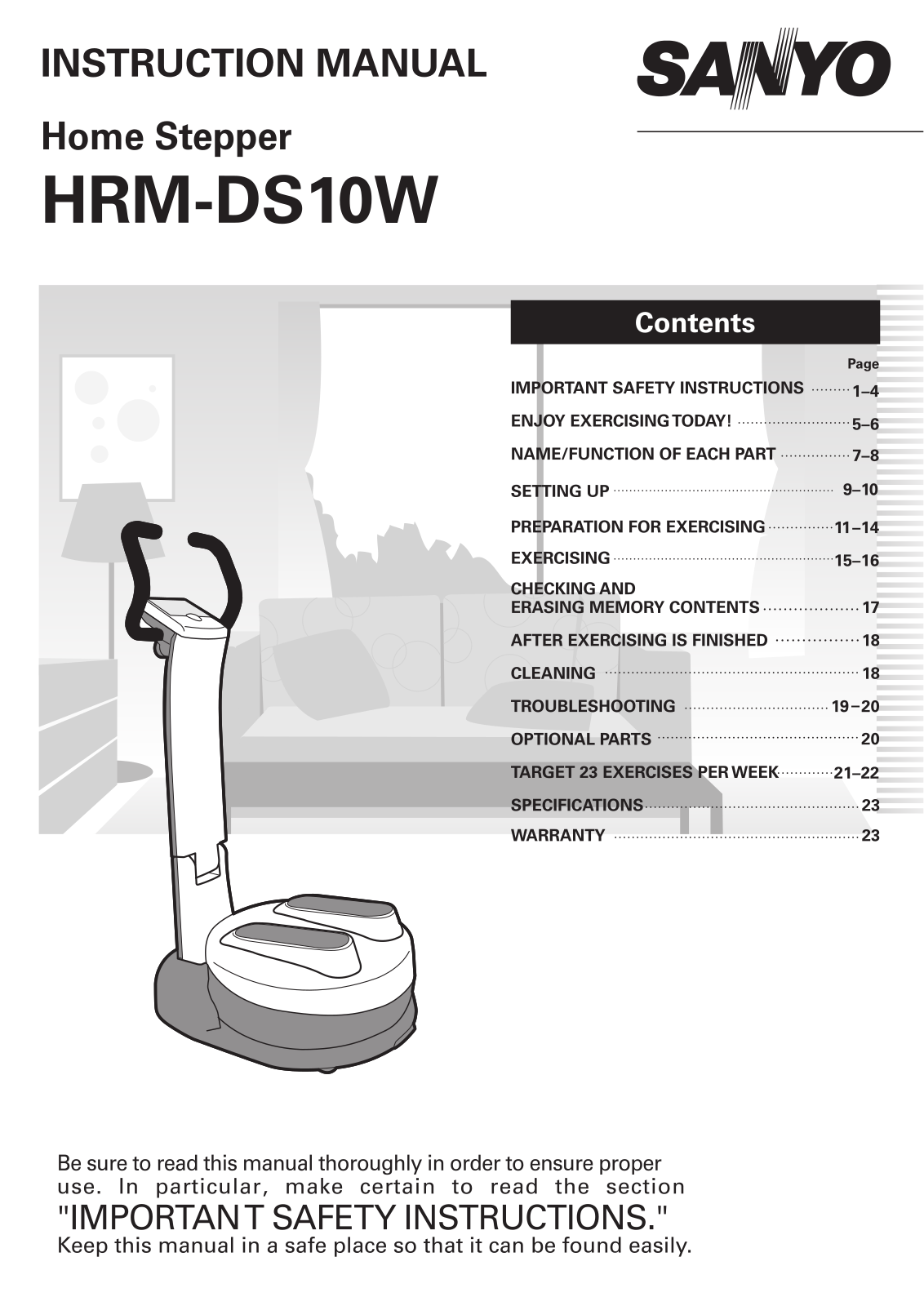 Sanyo HRM-DS10W User Manual