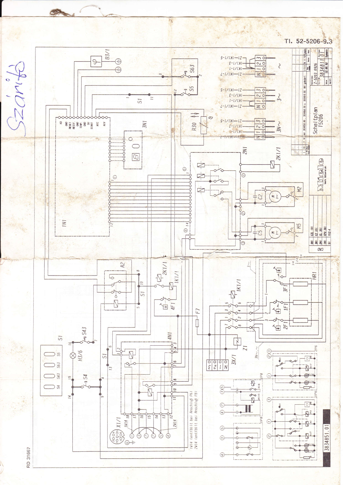 Miele T5206 Schematic