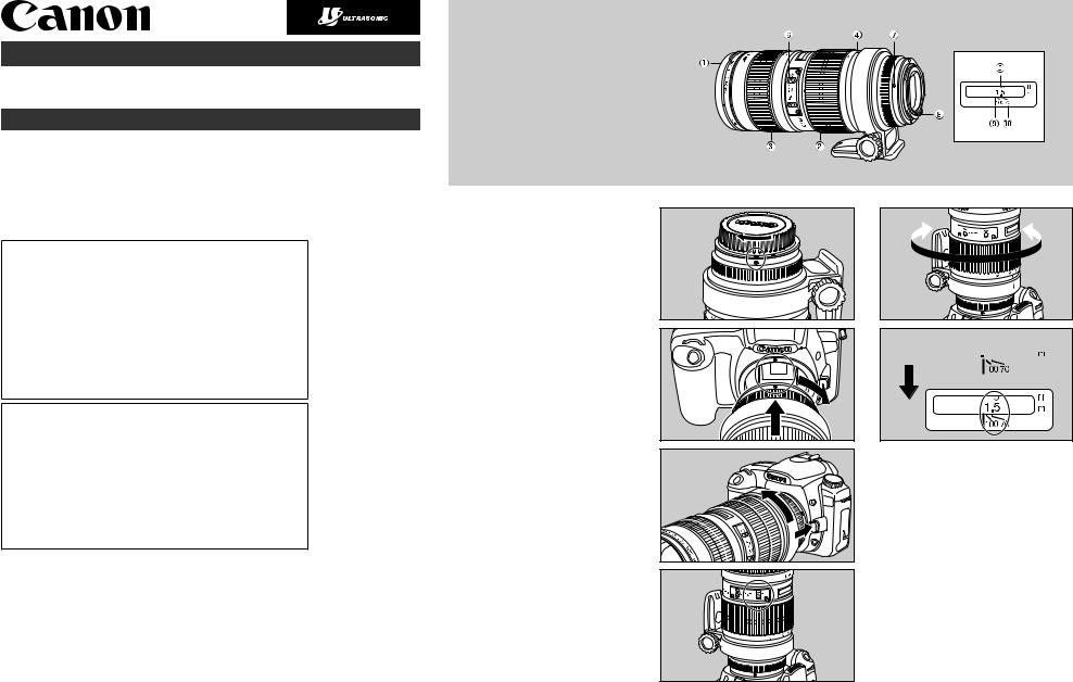 Canon EF 70-200mm f/2.8L USM User Manual