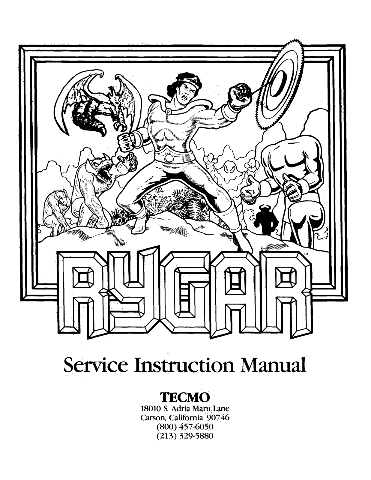 Techmo Rygar User Guide