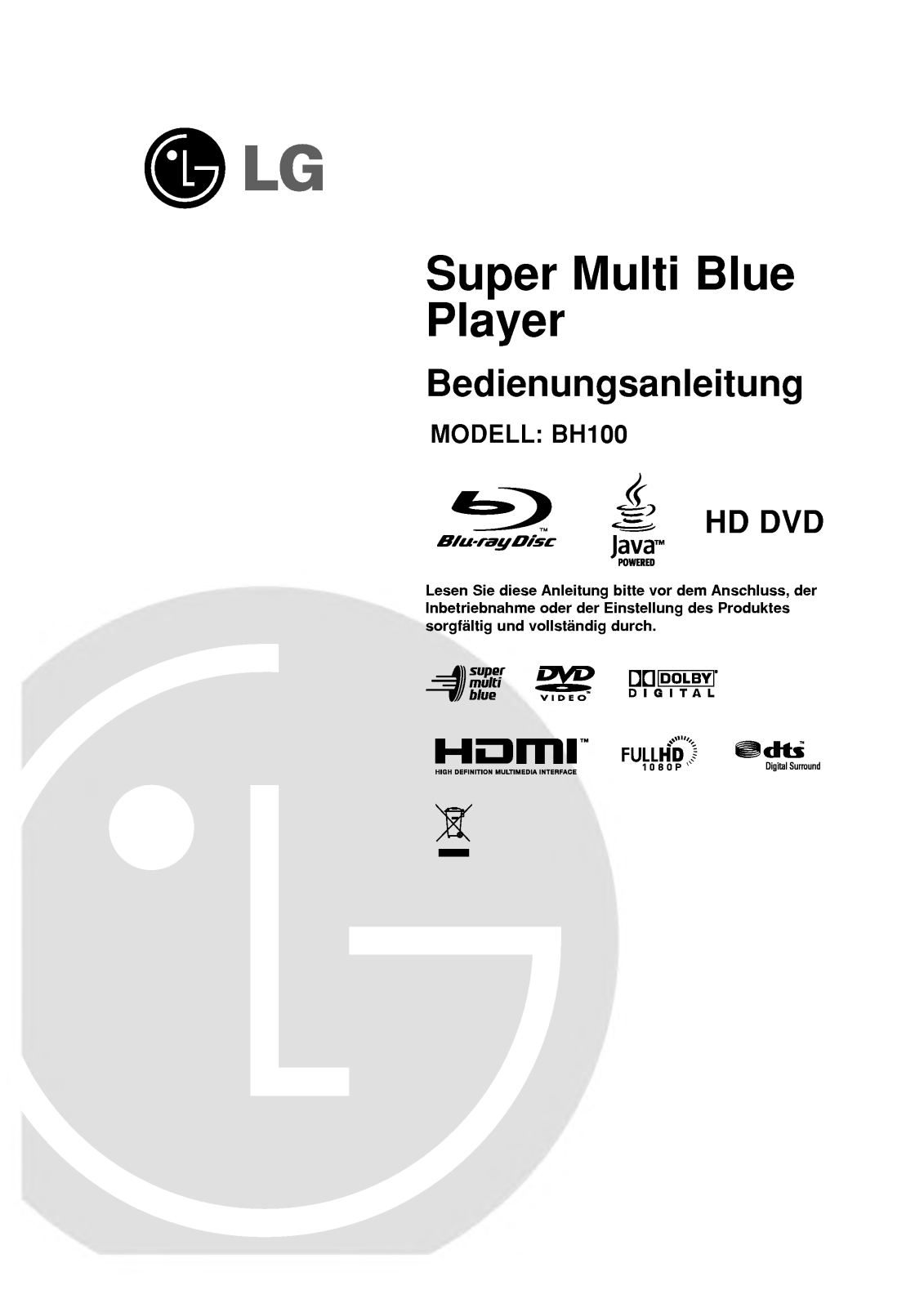 Lg BH100 User Manual