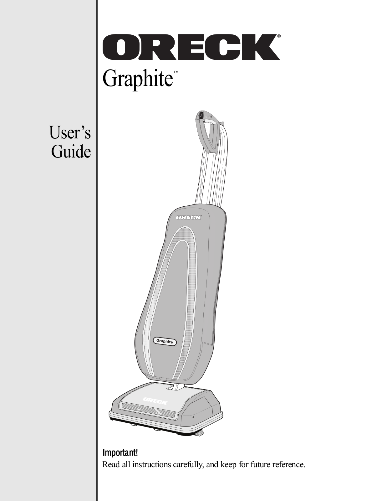 Oreck U4300 User Manual