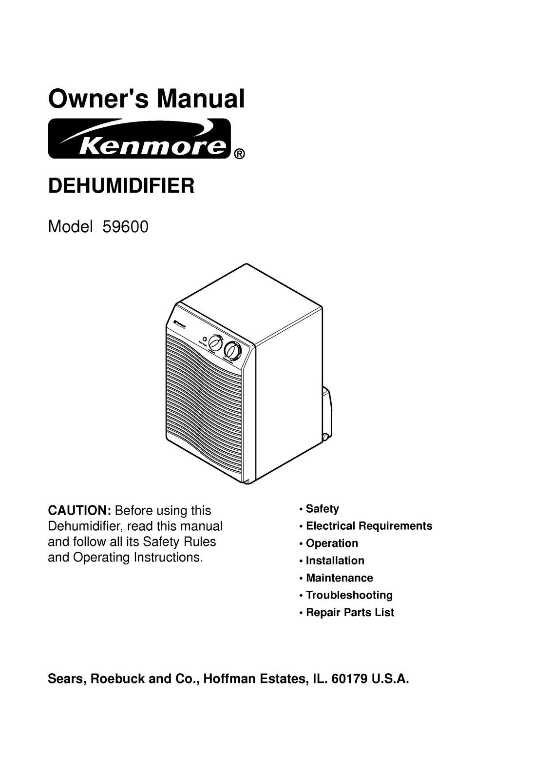 Kenmore 59600 User Manual - ManualMachine.com
