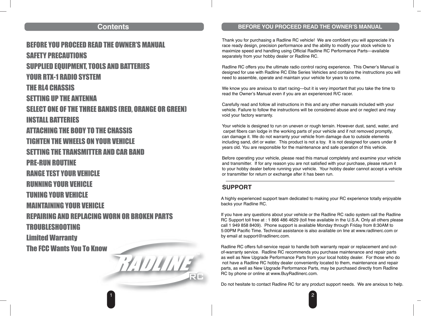 Radline rc FANG User Manual