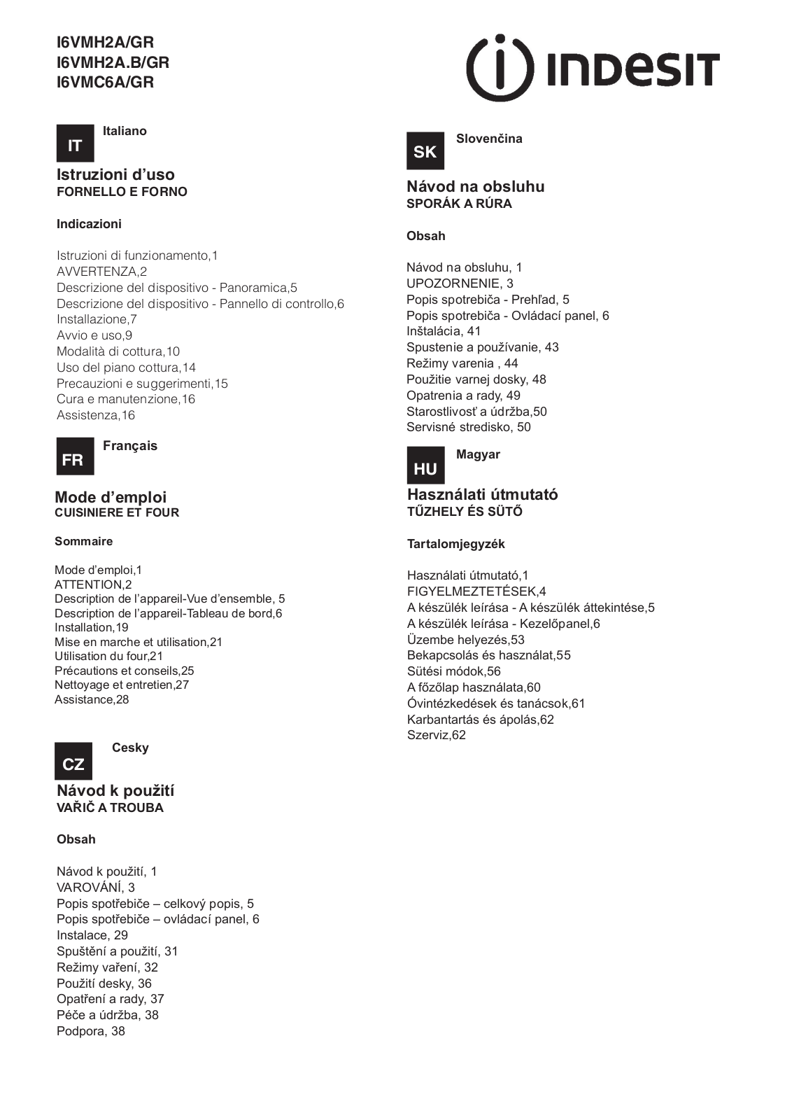 INDESIT I6VMC6A(W)/GR User Manual