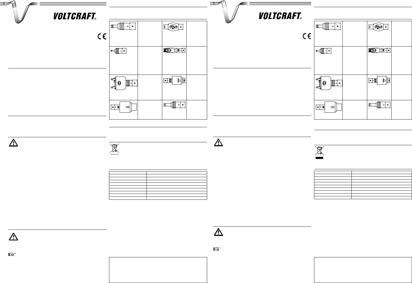 VOLTCRAFT SPS5-5W Operating Instructions