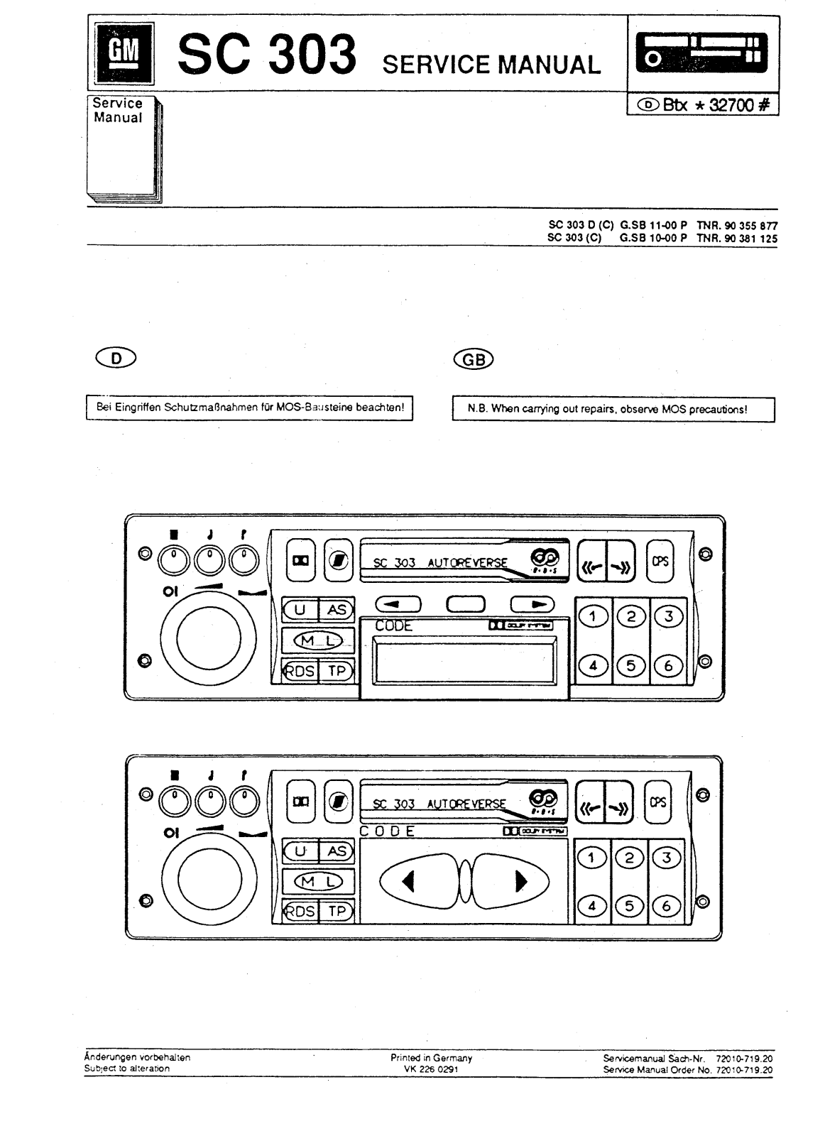 Grundig SC-303 Schematic