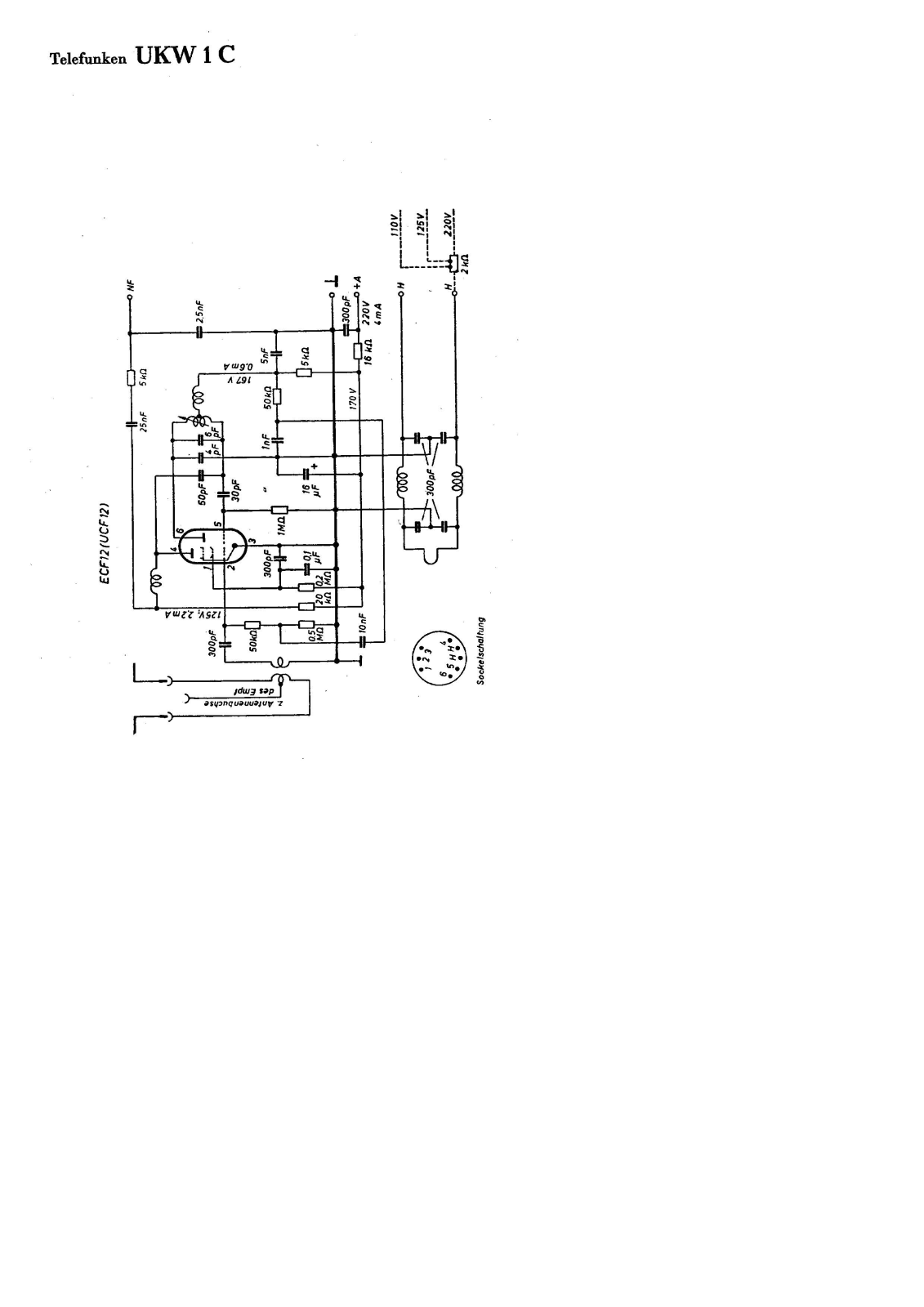 Telefunken UKW-1C Schematic