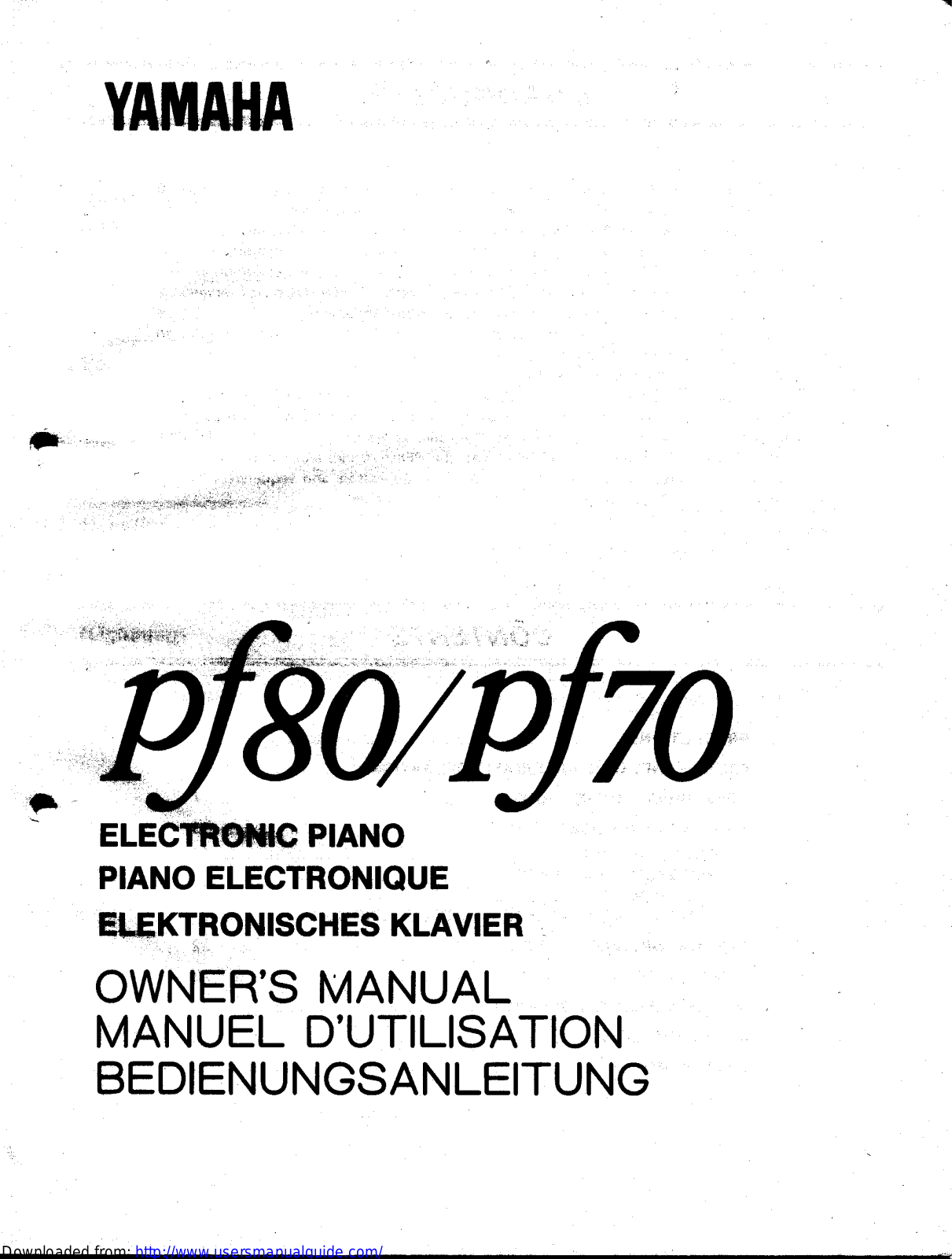 Yamaha Audio pf80, pf70 User Manual