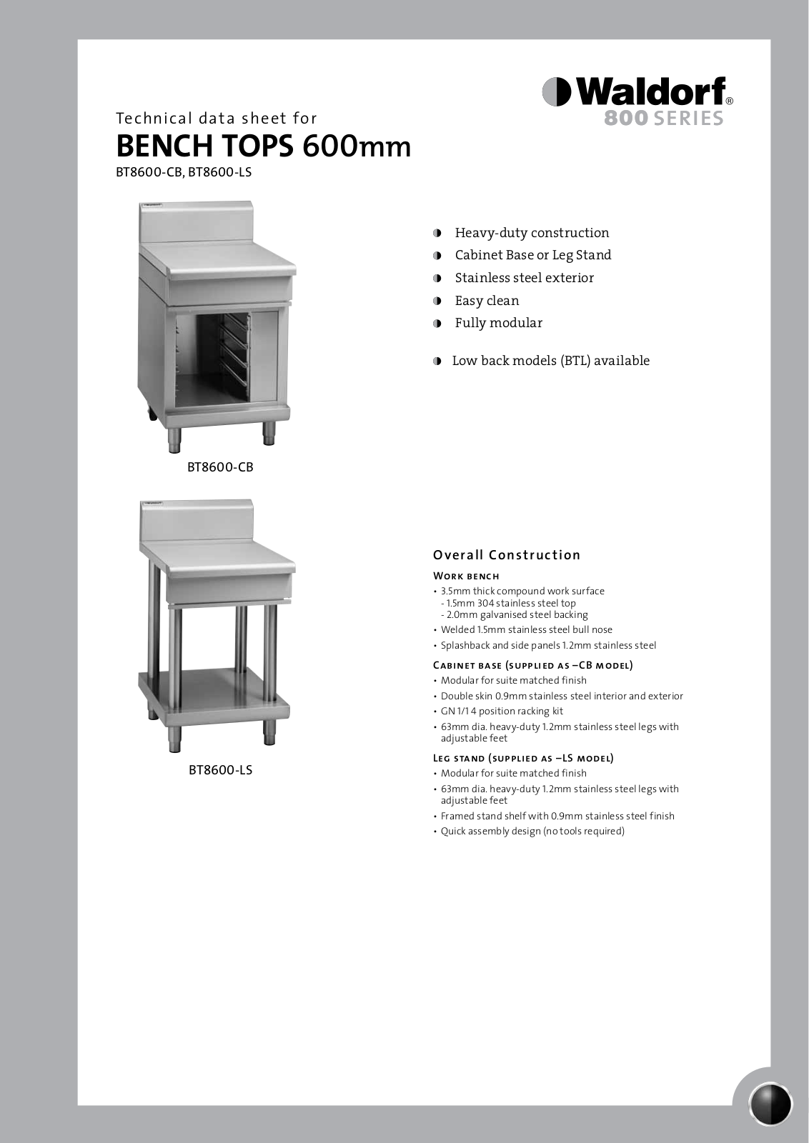 Moffat BT8600-CB User Manual